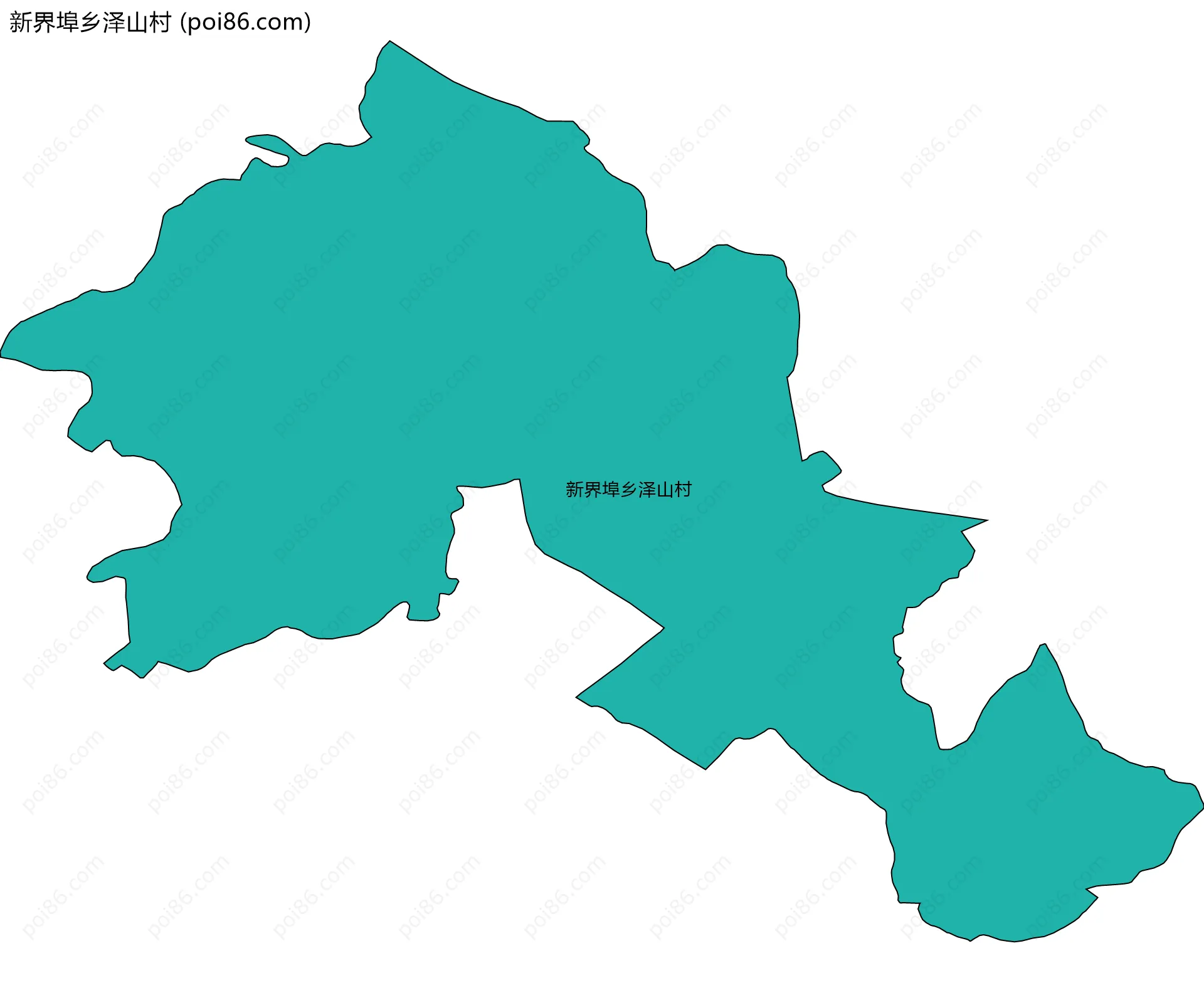 新界埠乡泽山村边界地图