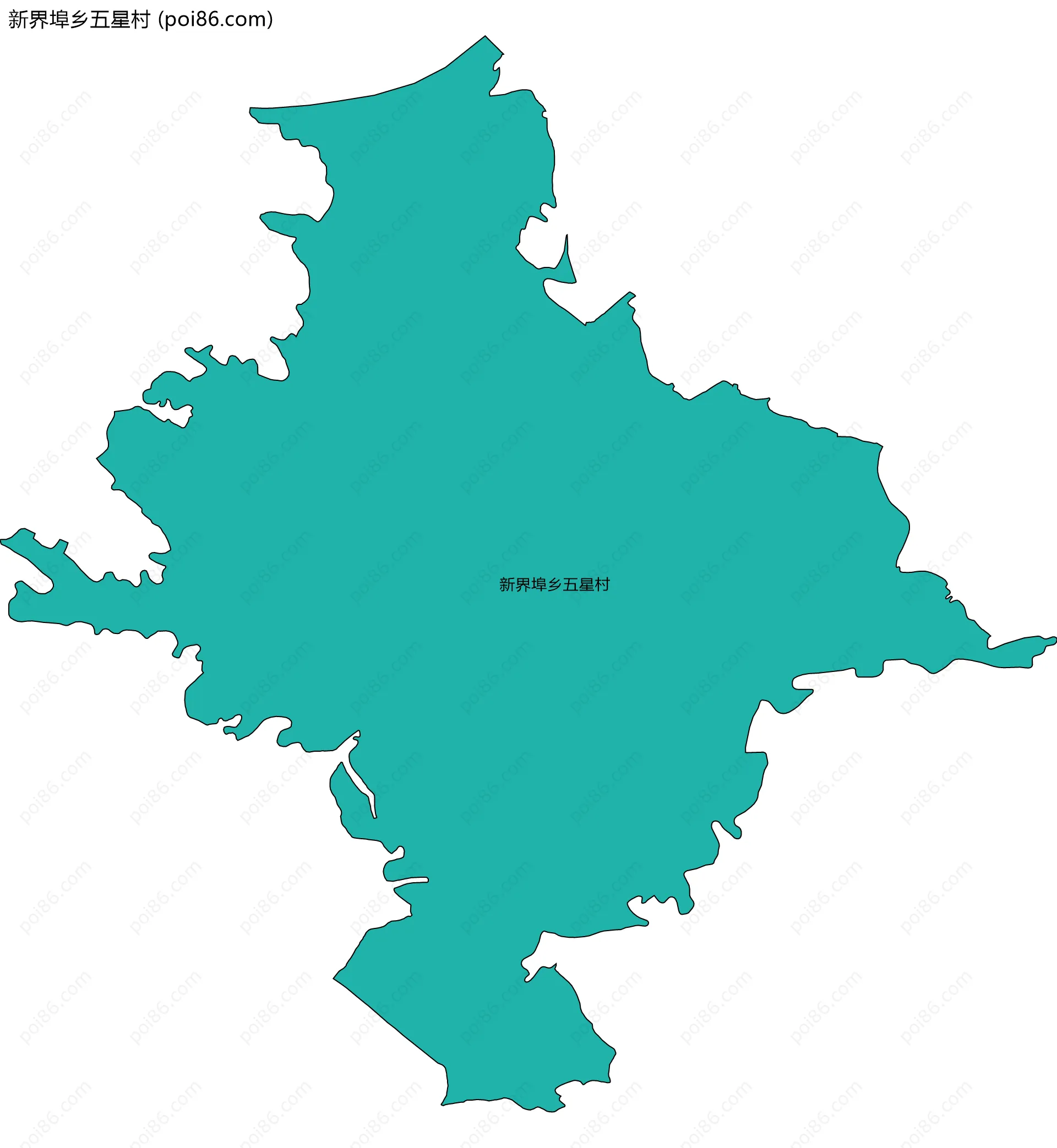 新界埠乡五星村边界地图