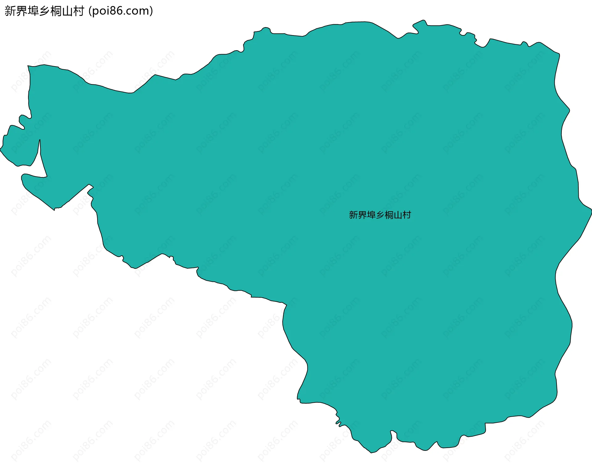 新界埠乡桐山村边界地图