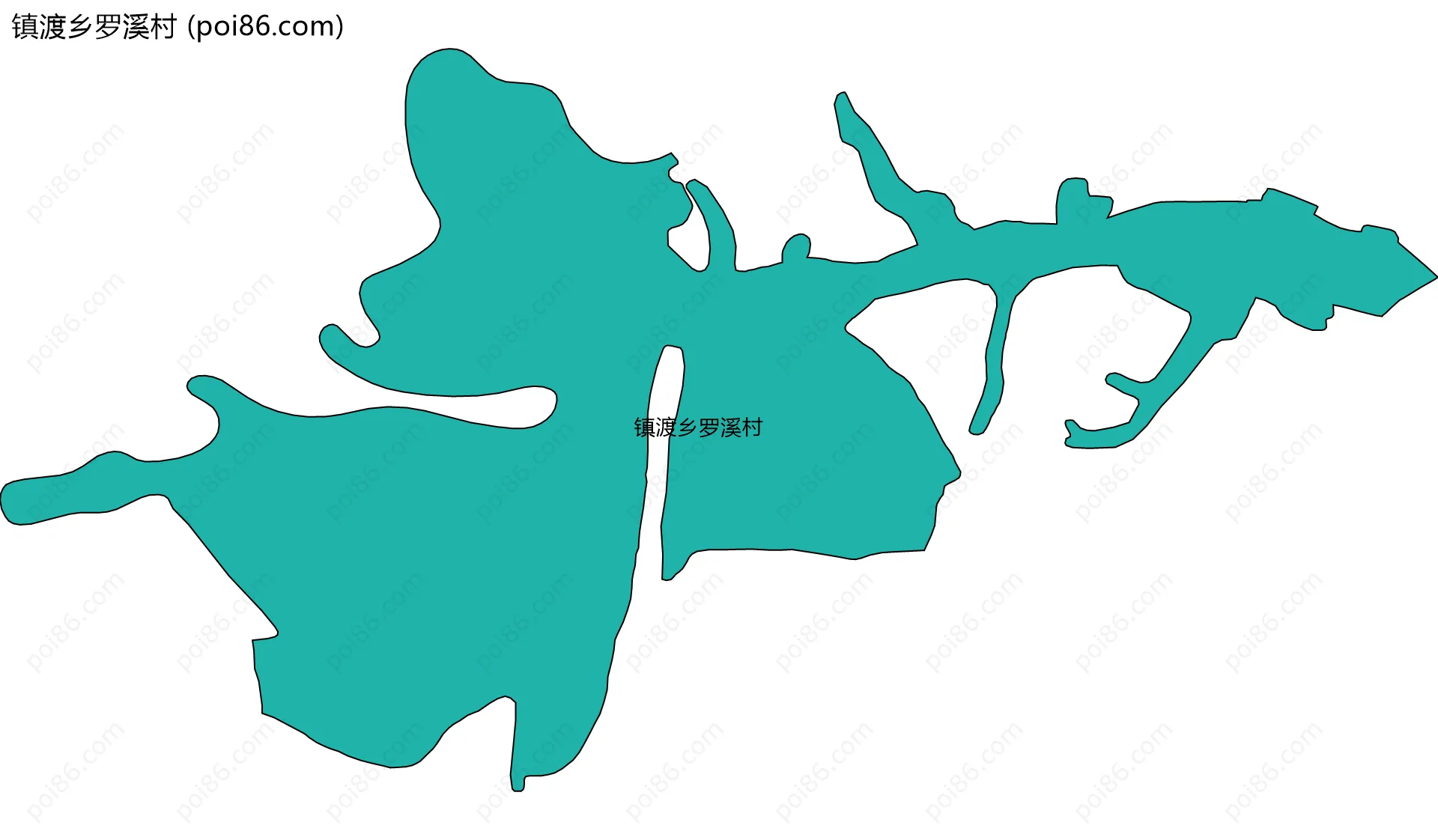 镇渡乡罗溪村边界地图