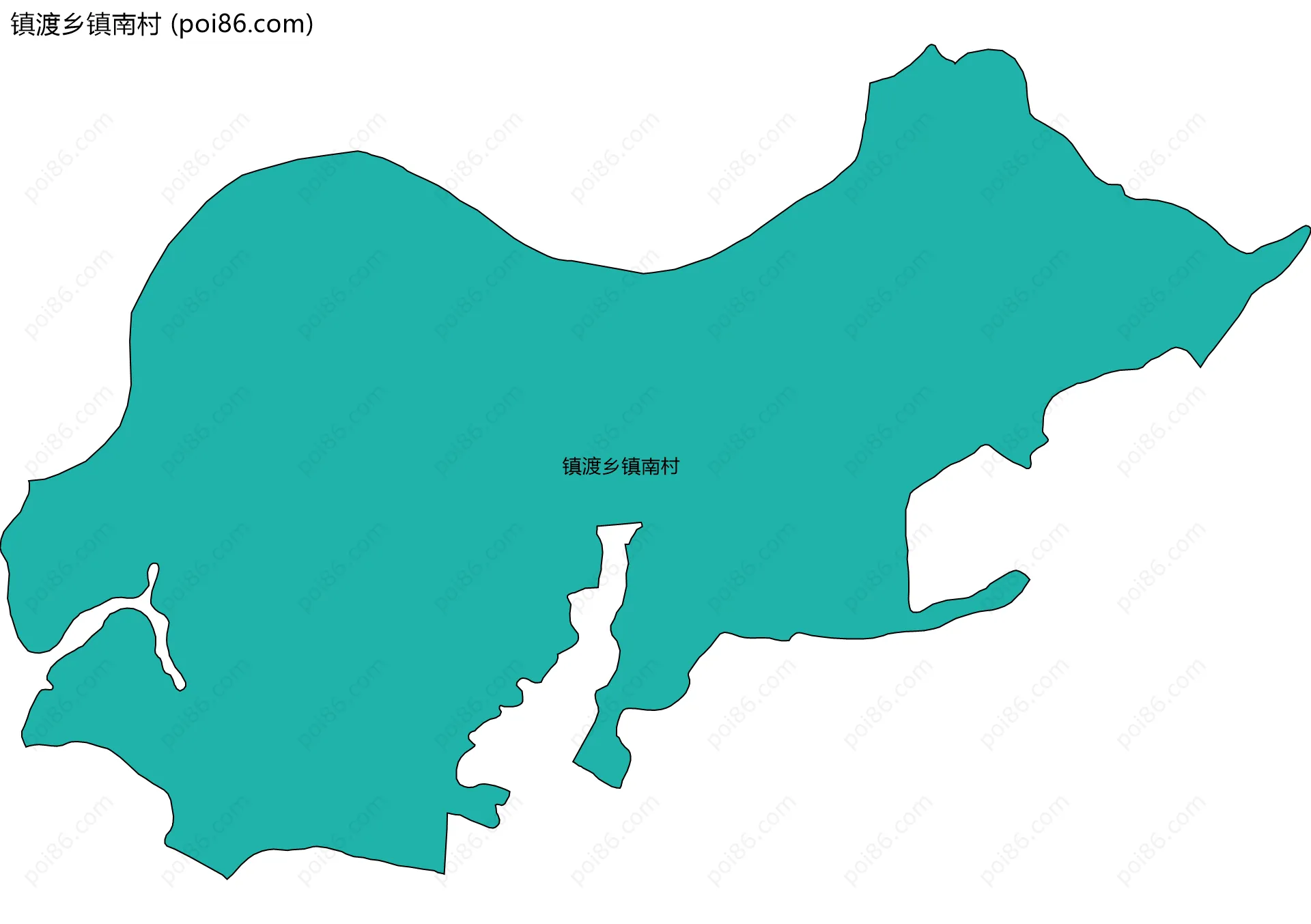 镇渡乡镇南村边界地图