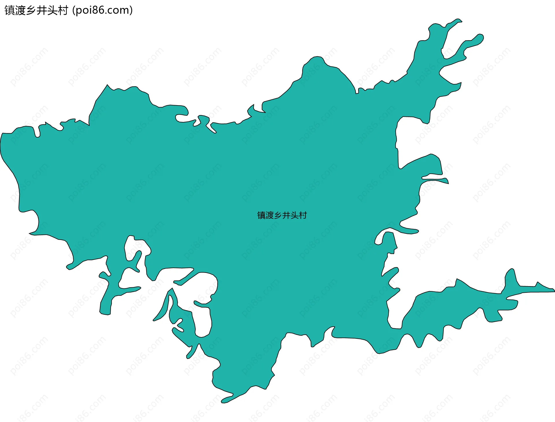 镇渡乡井头村边界地图