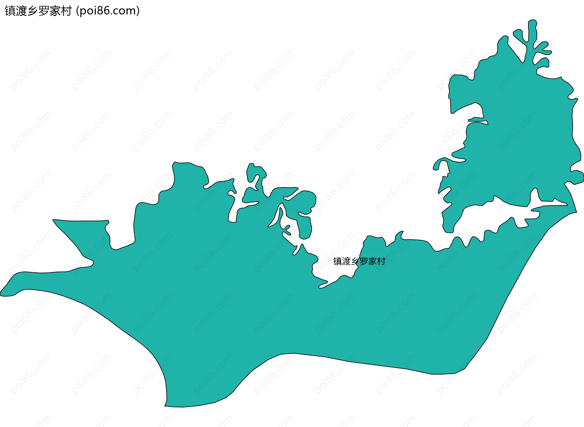 镇渡乡罗家村边界地图