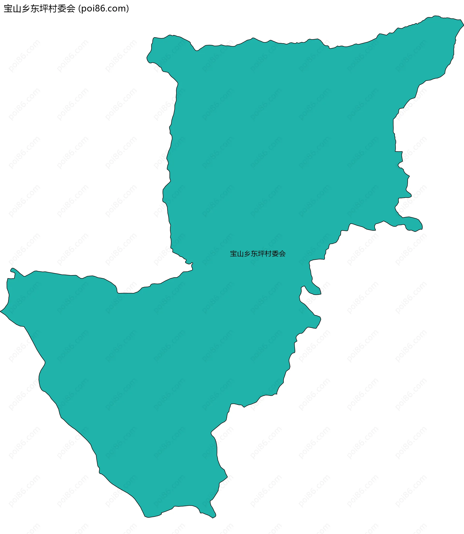宝山乡东坪村委会边界地图