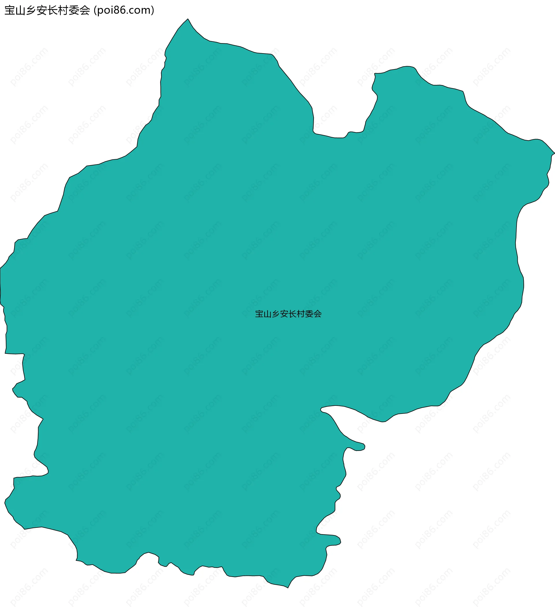 宝山乡安长村委会边界地图