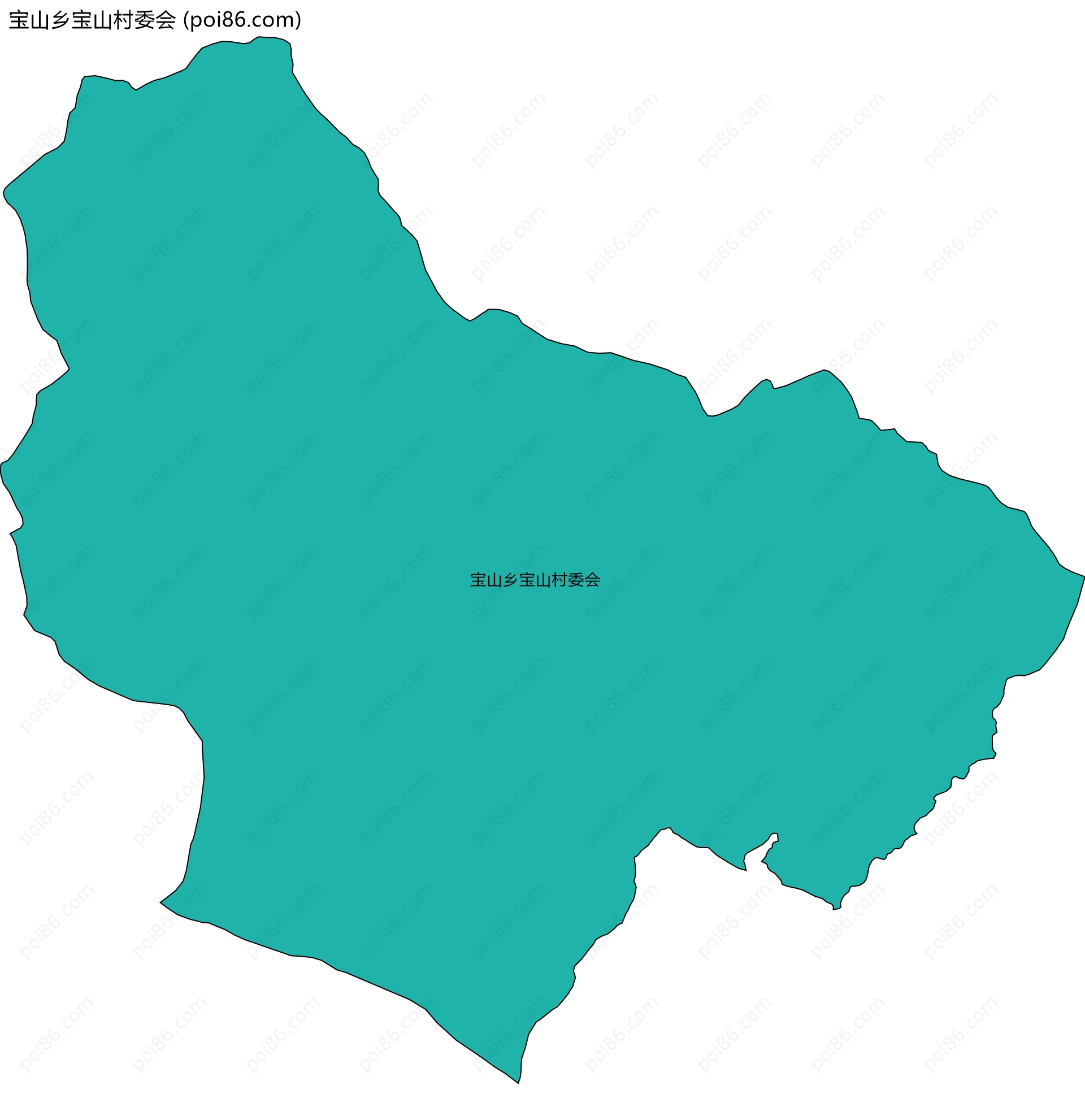 宝山乡宝山村委会边界地图