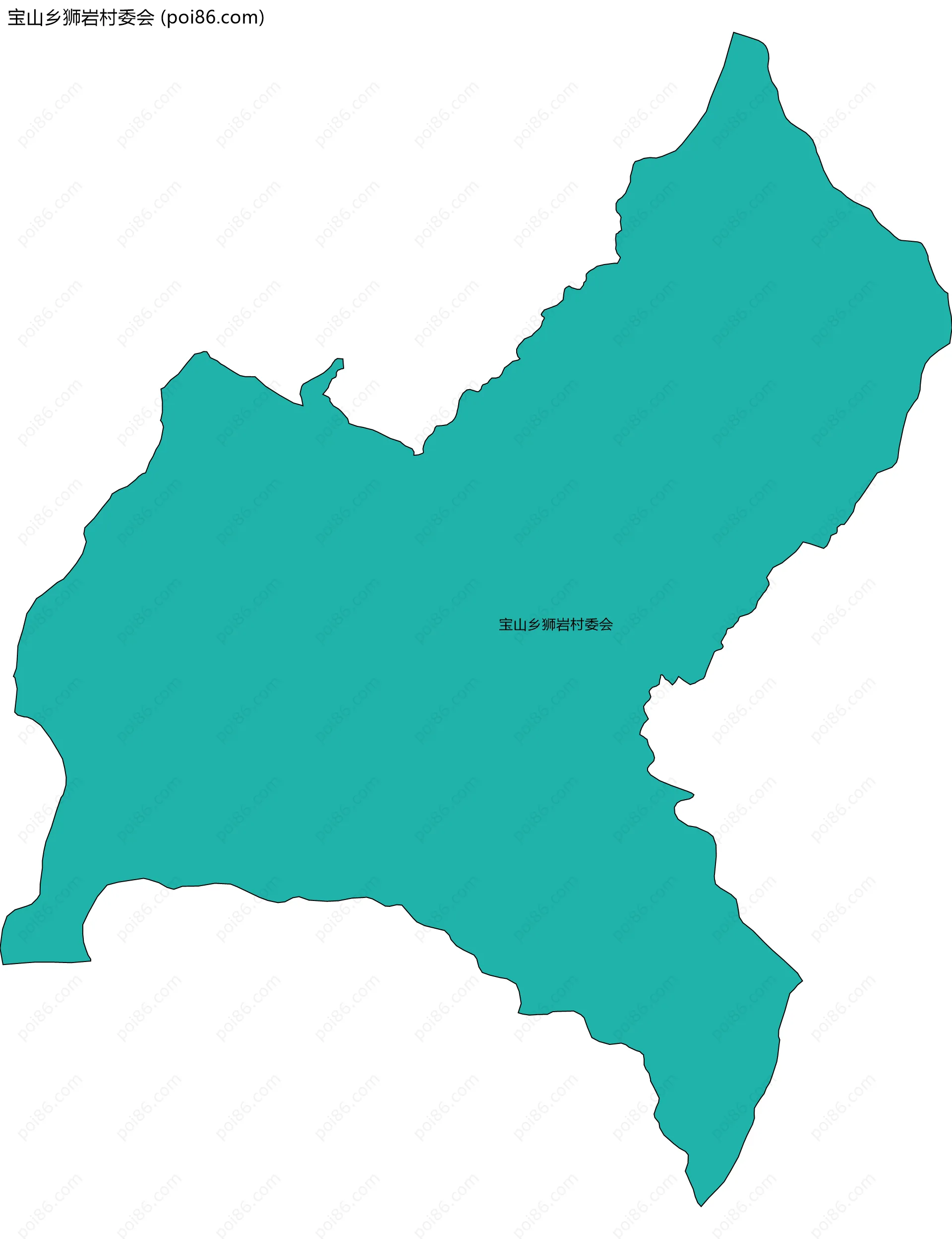 宝山乡狮岩村委会边界地图