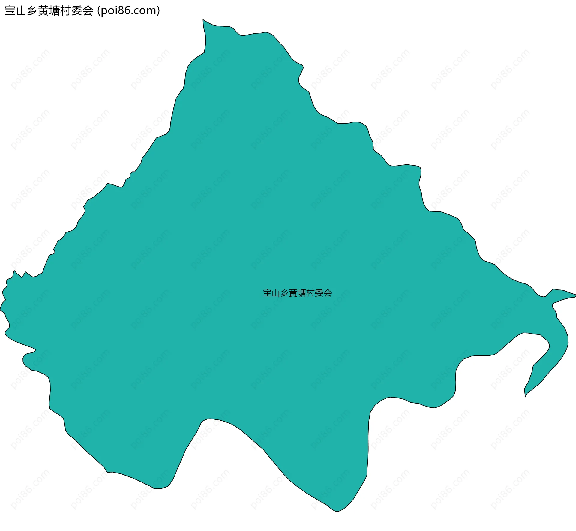 宝山乡黄塘村委会边界地图