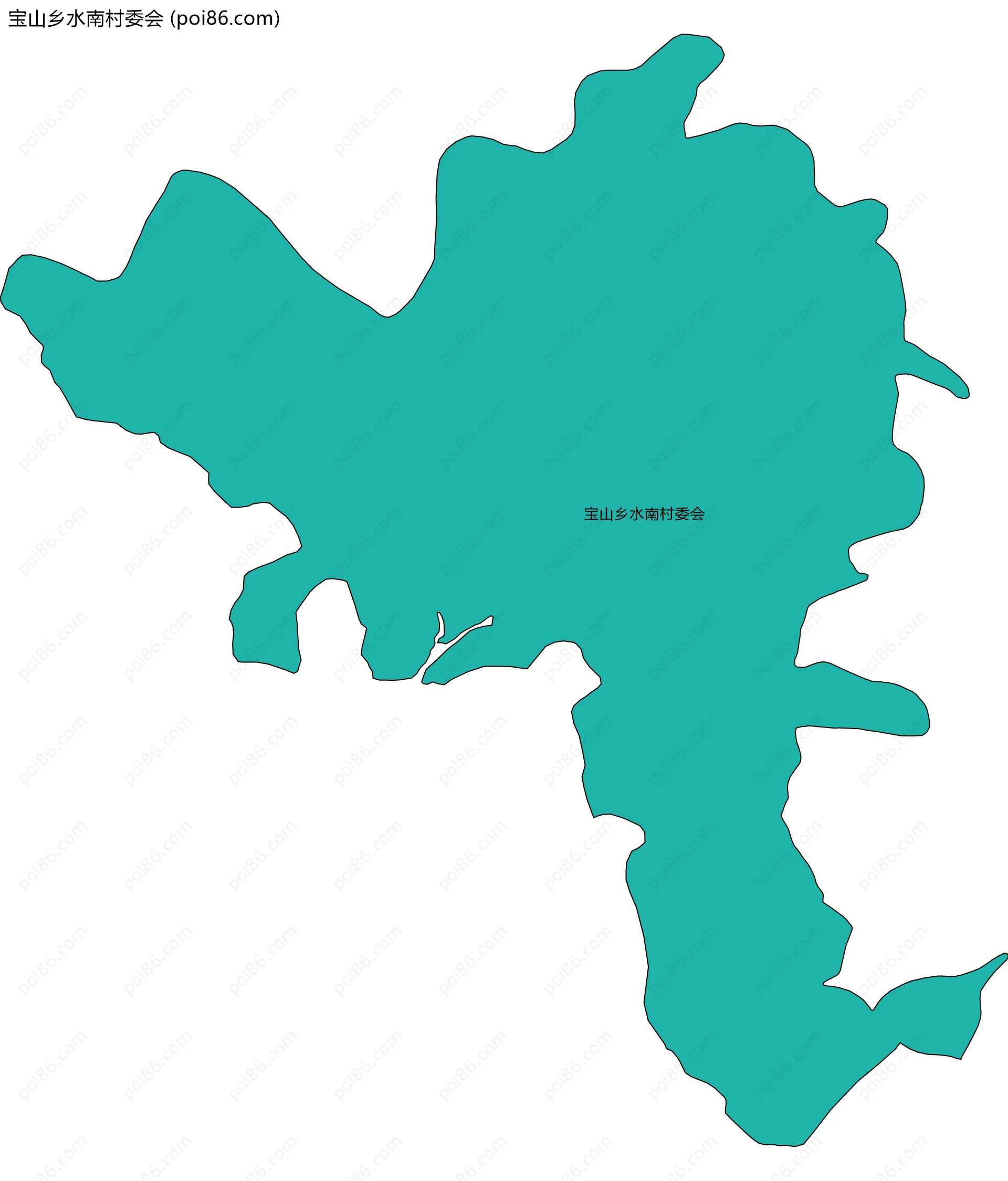 宝山乡水南村委会边界地图