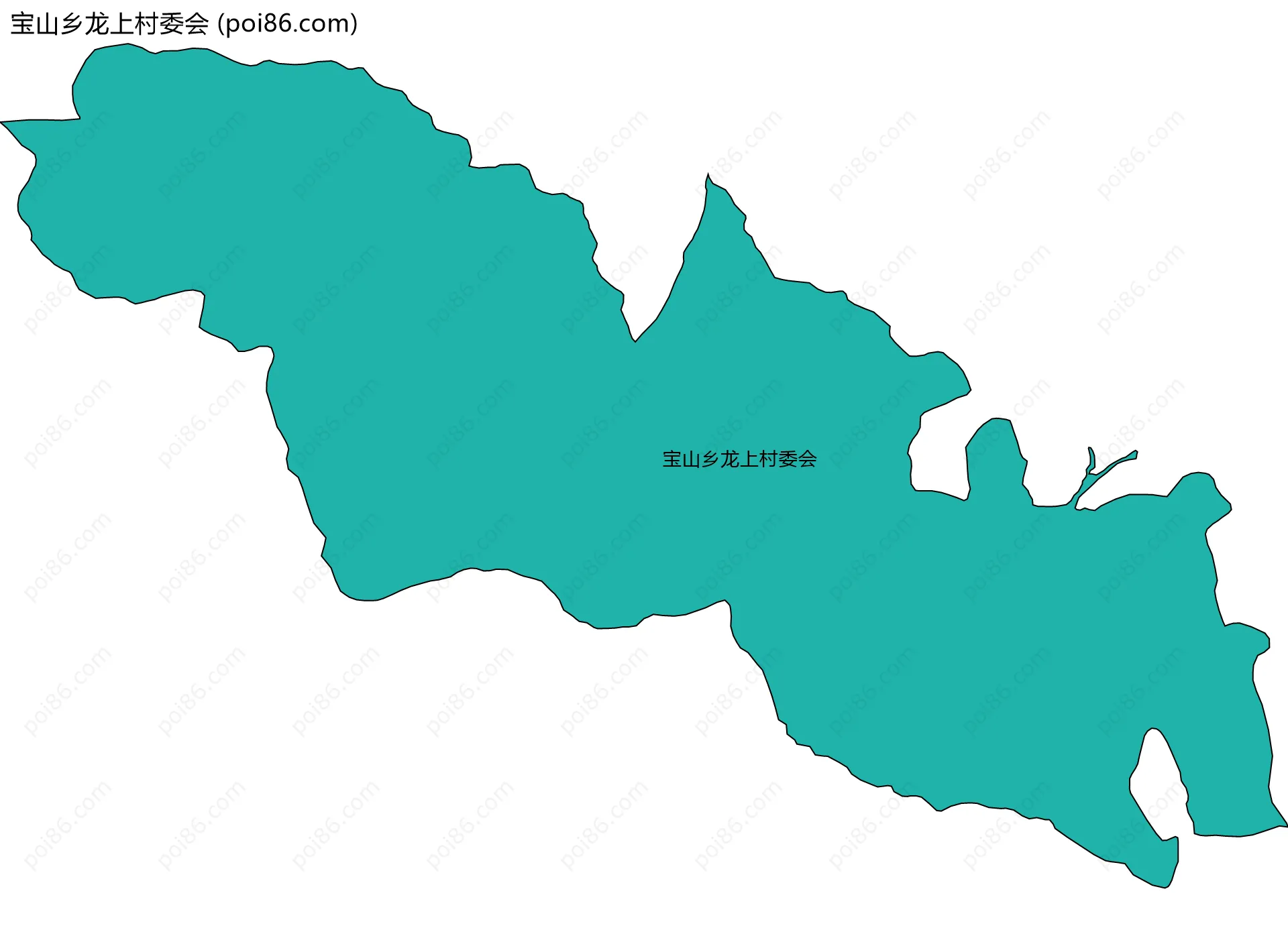 宝山乡龙上村委会边界地图