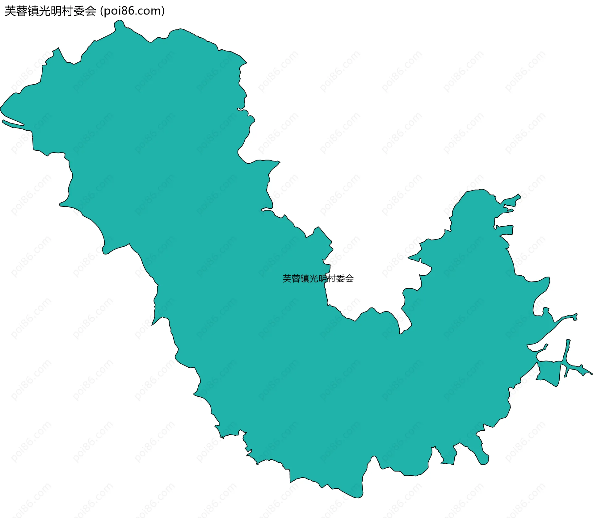 芙蓉镇光明村委会边界地图