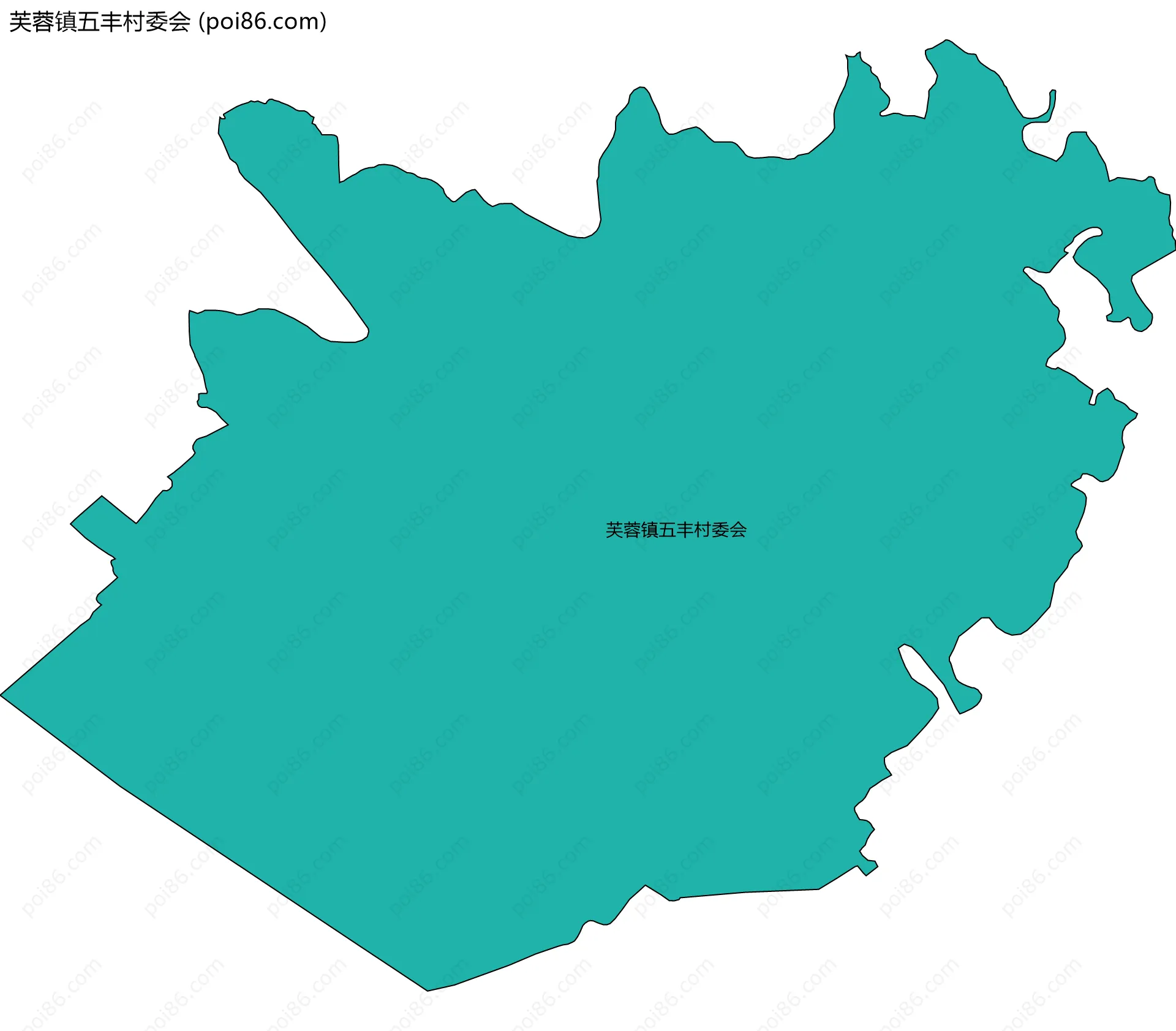 芙蓉镇五丰村委会边界地图