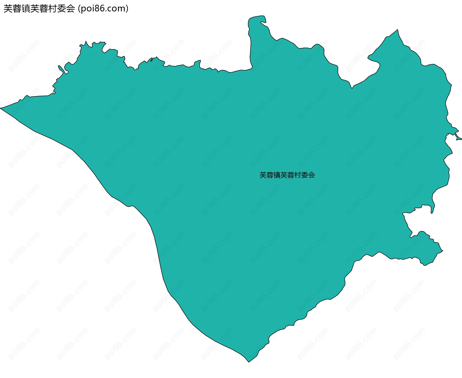 芙蓉镇芙蓉村委会边界地图
