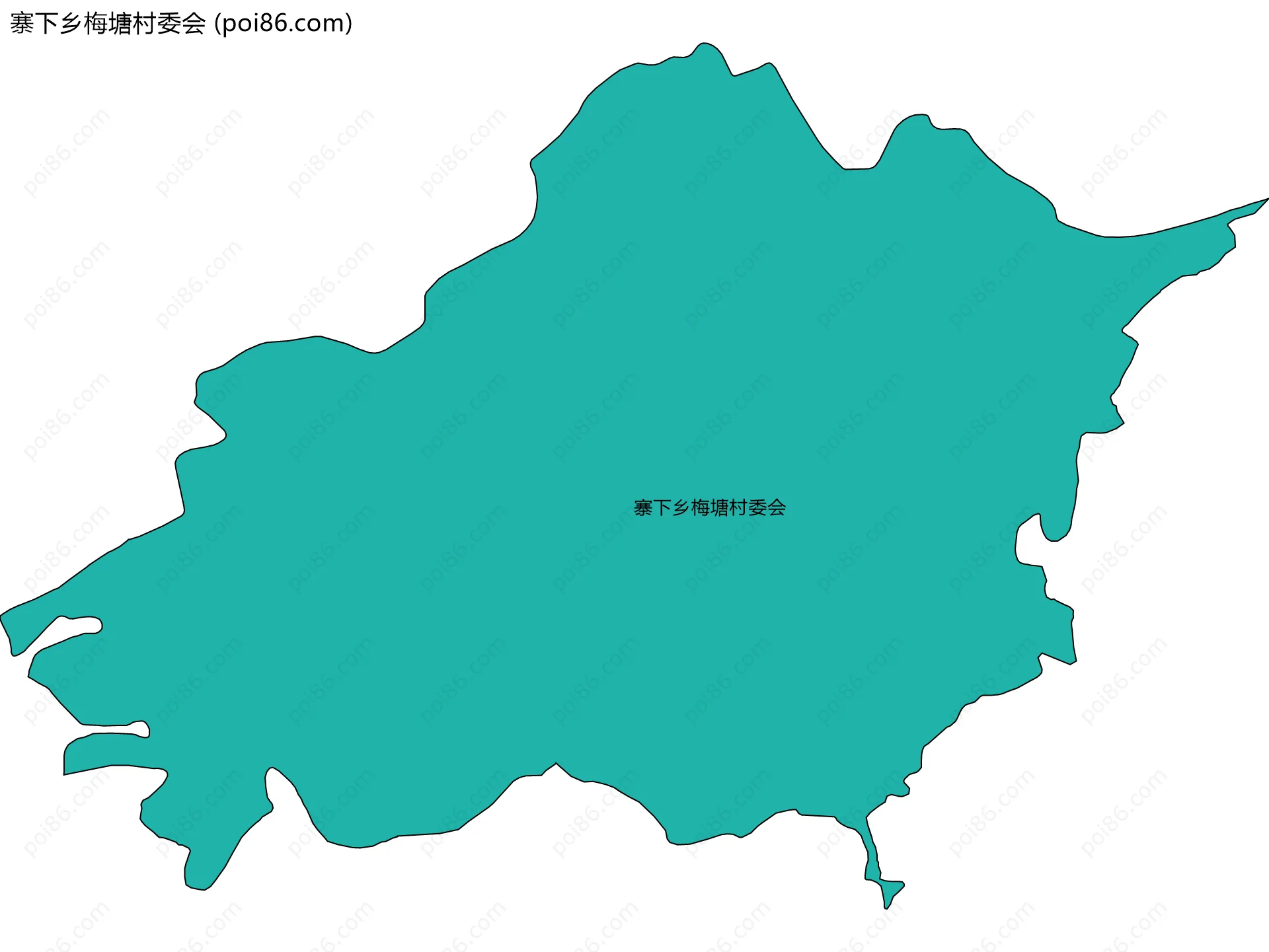 寨下乡梅塘村委会边界地图