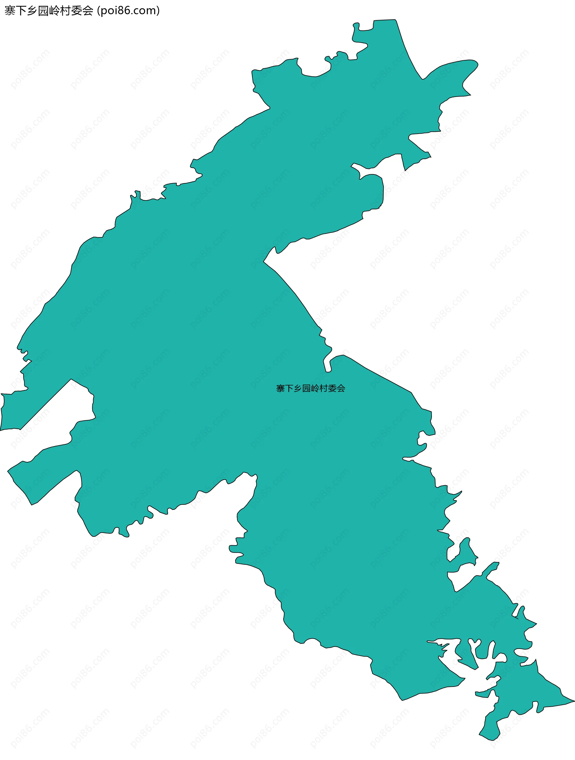 寨下乡园岭村委会边界地图