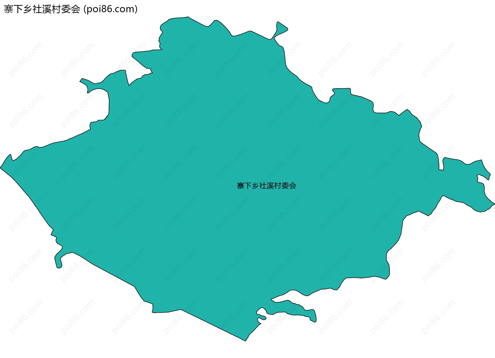 寨下乡社溪村委会边界地图