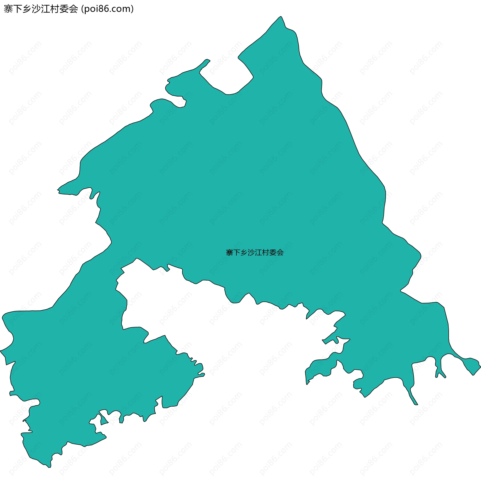 寨下乡沙江村委会边界地图