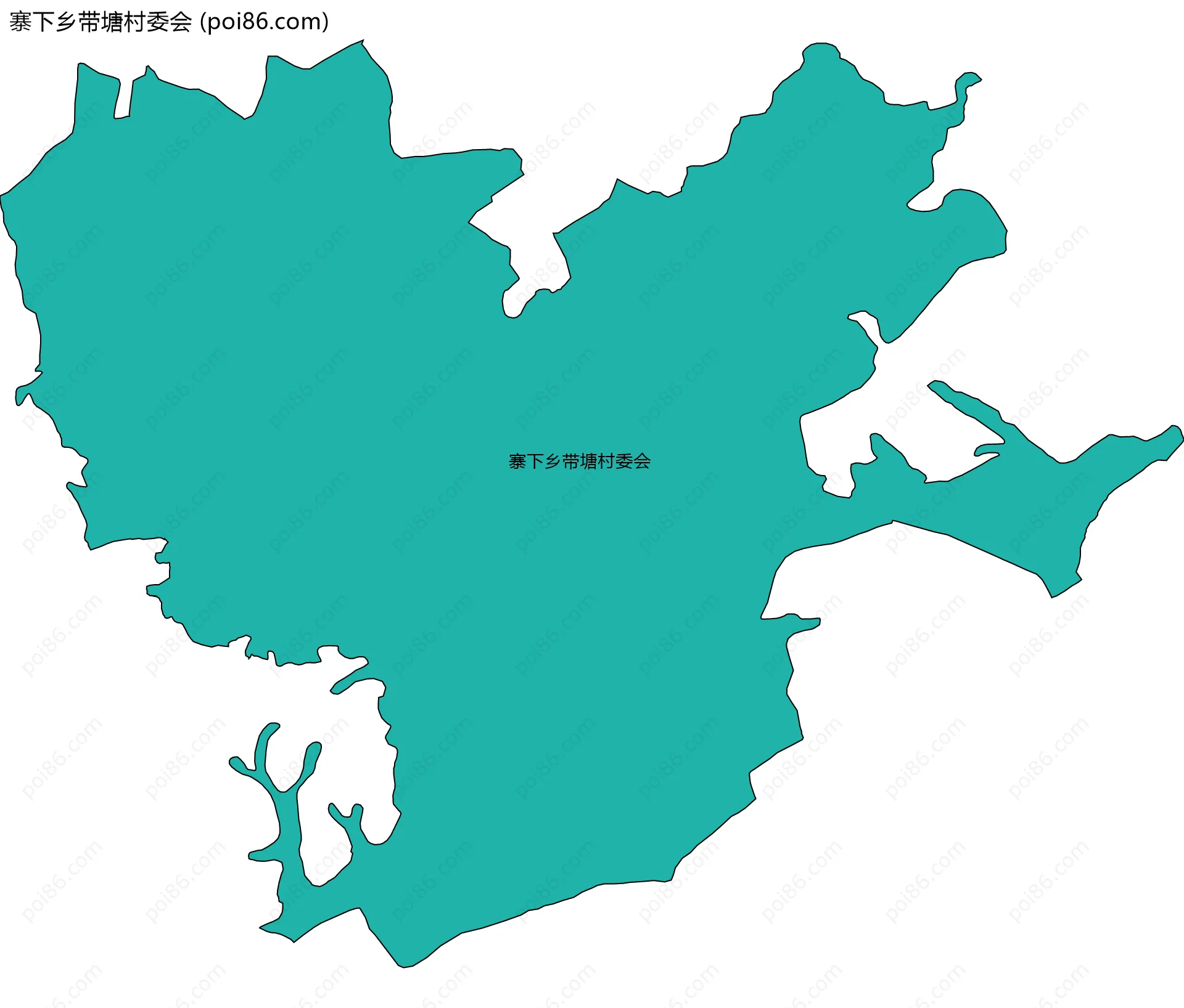 寨下乡带塘村委会边界地图