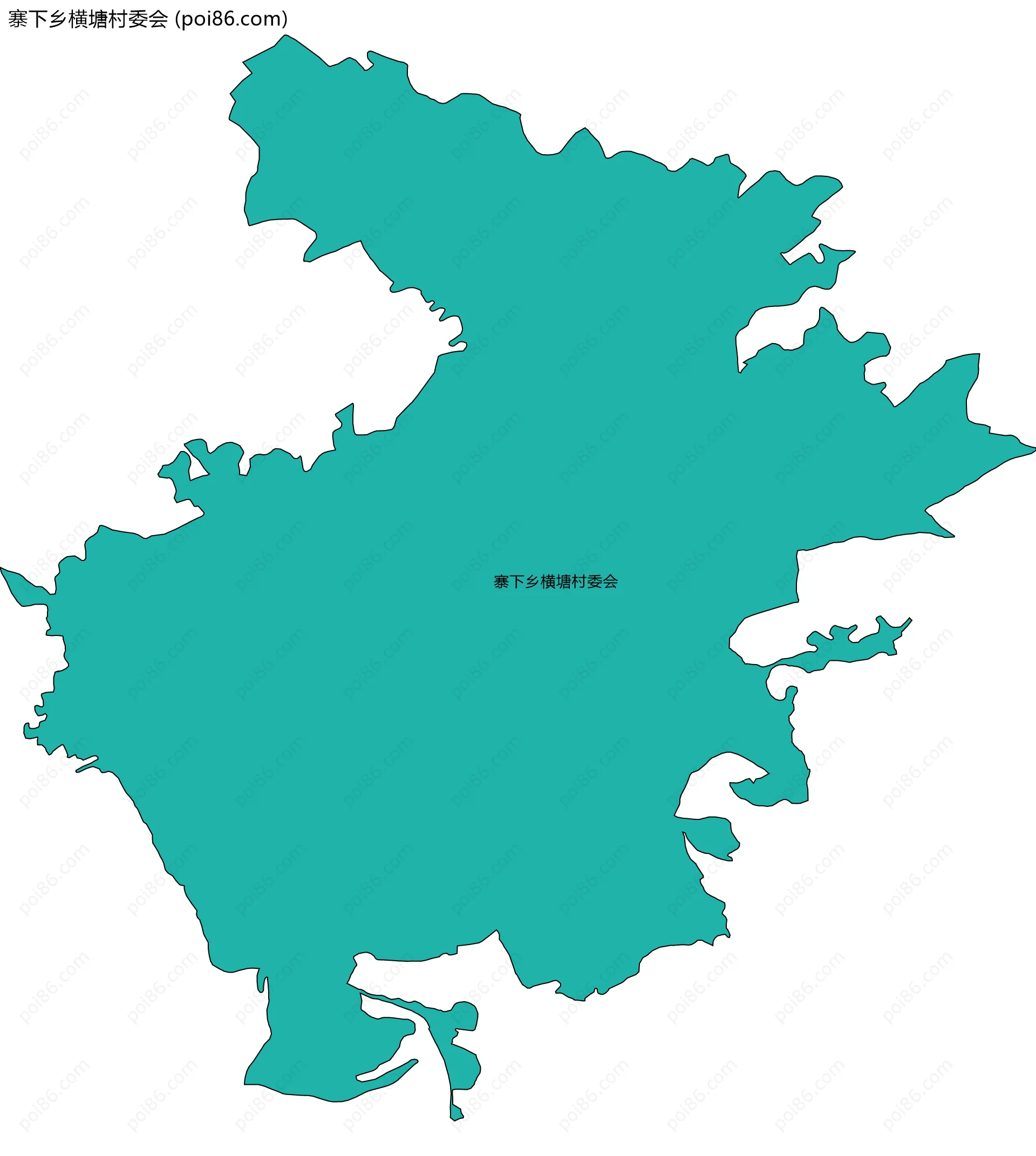 寨下乡横塘村委会边界地图