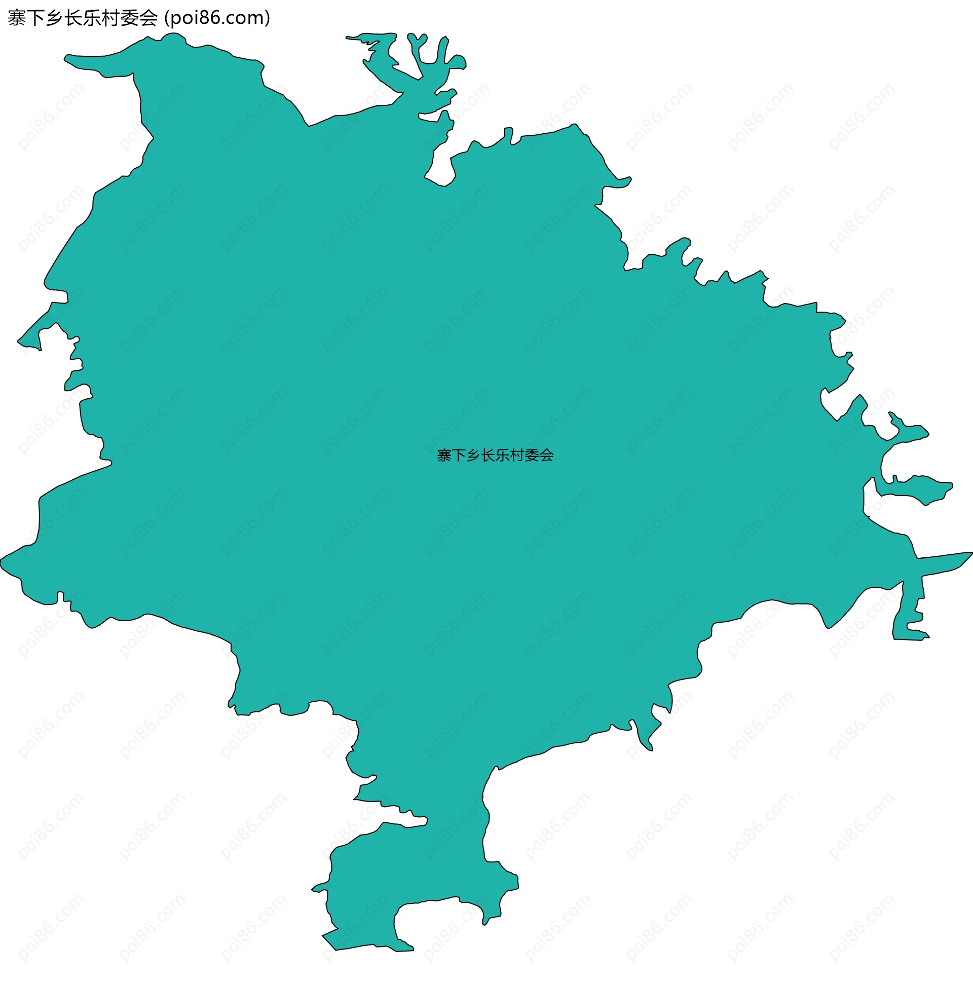 寨下乡长乐村委会边界地图
