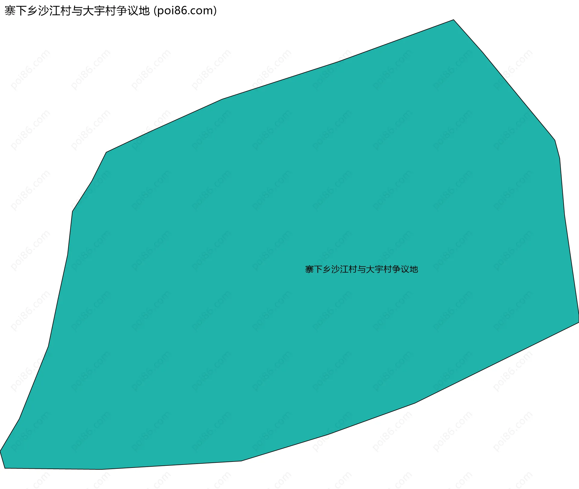 寨下乡沙江村与大宇村争议地边界地图