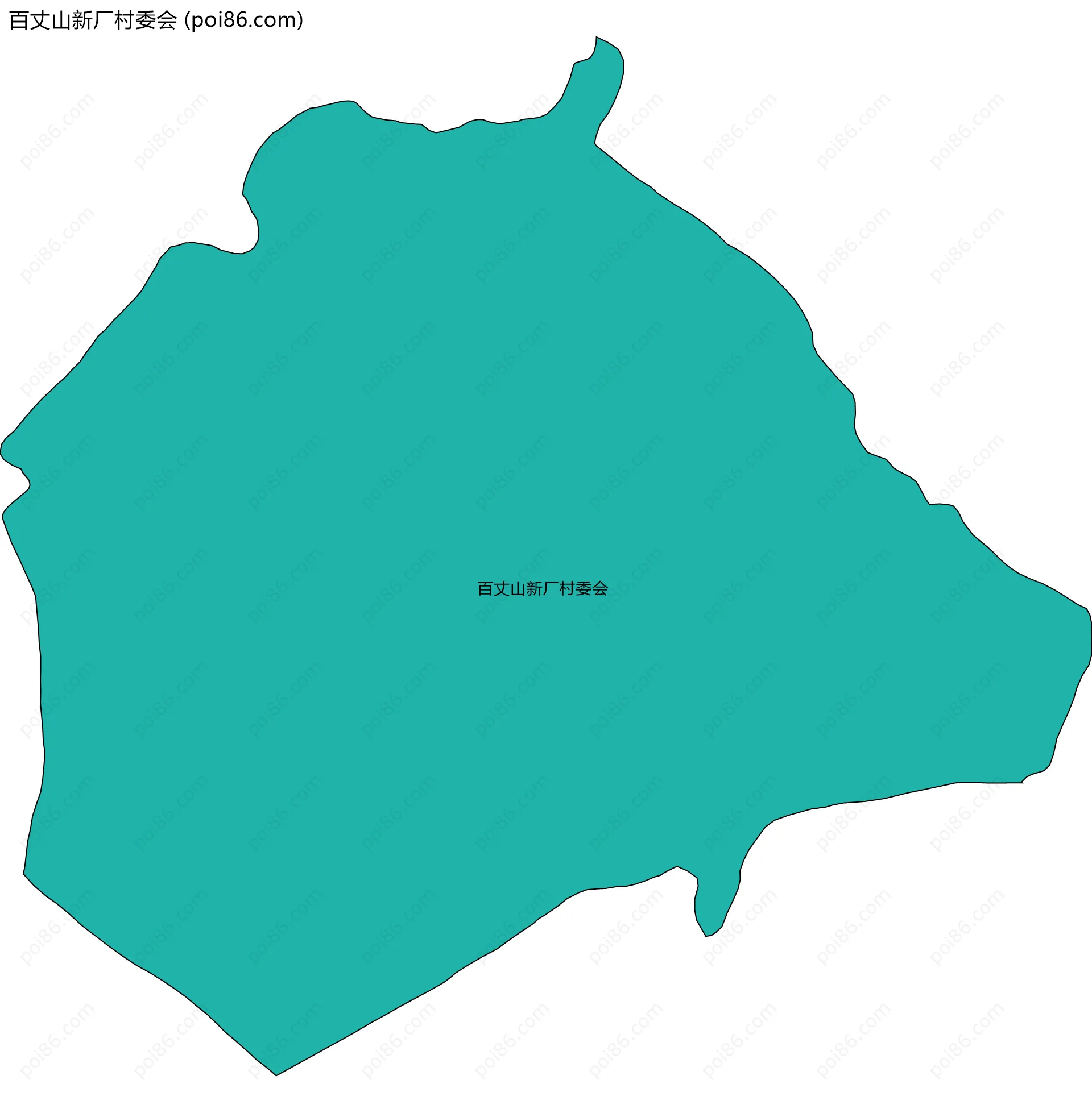 百丈山新厂村委会边界地图