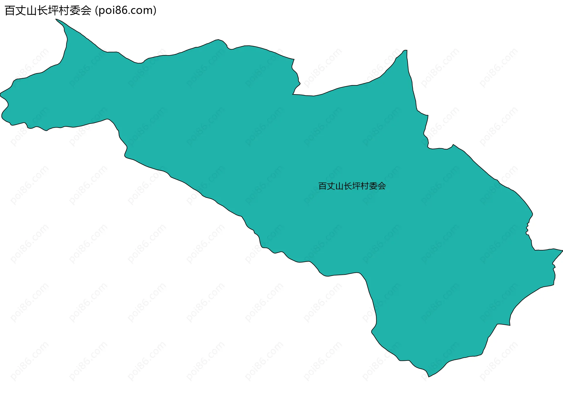 百丈山长坪村委会边界地图