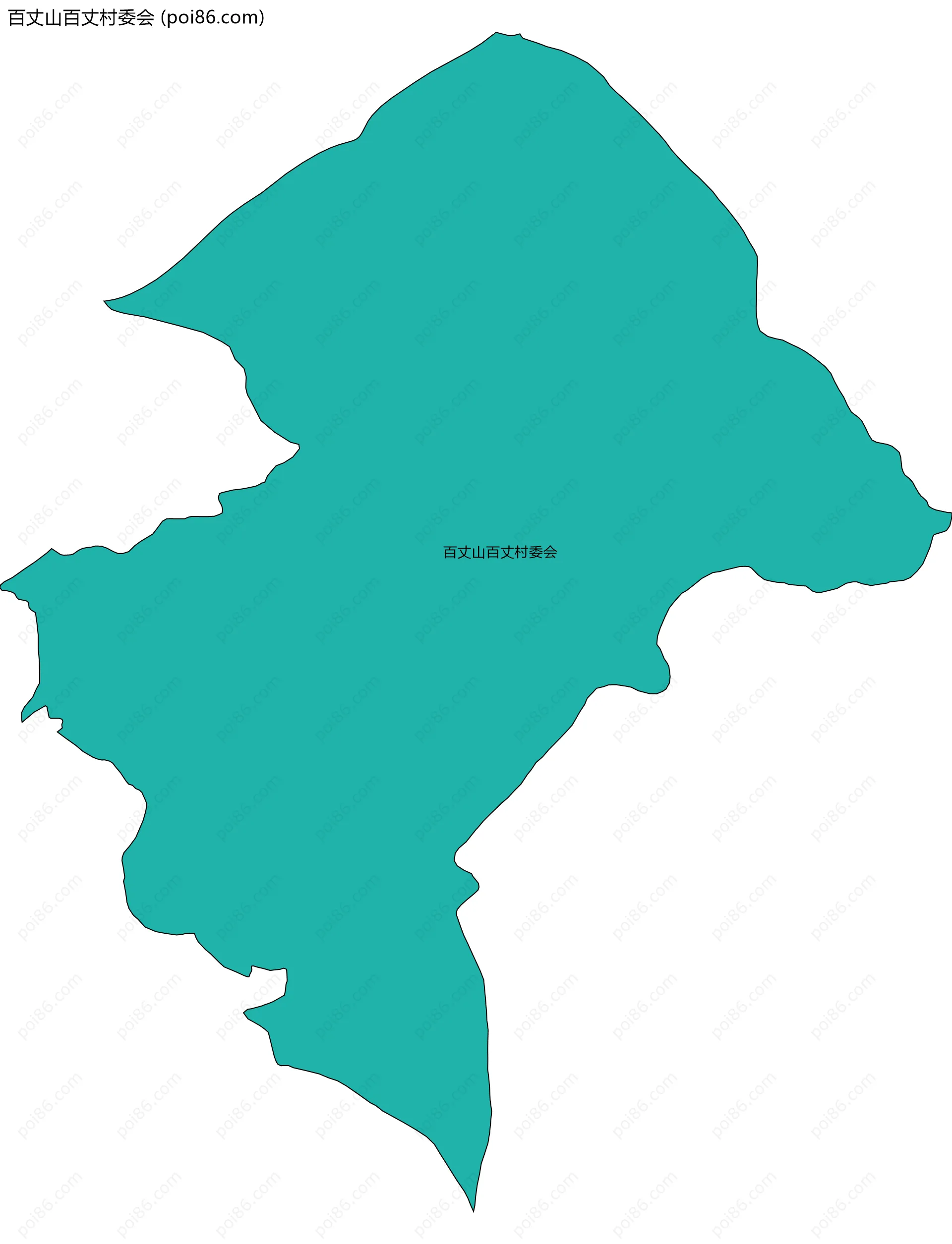 百丈山百丈村委会边界地图