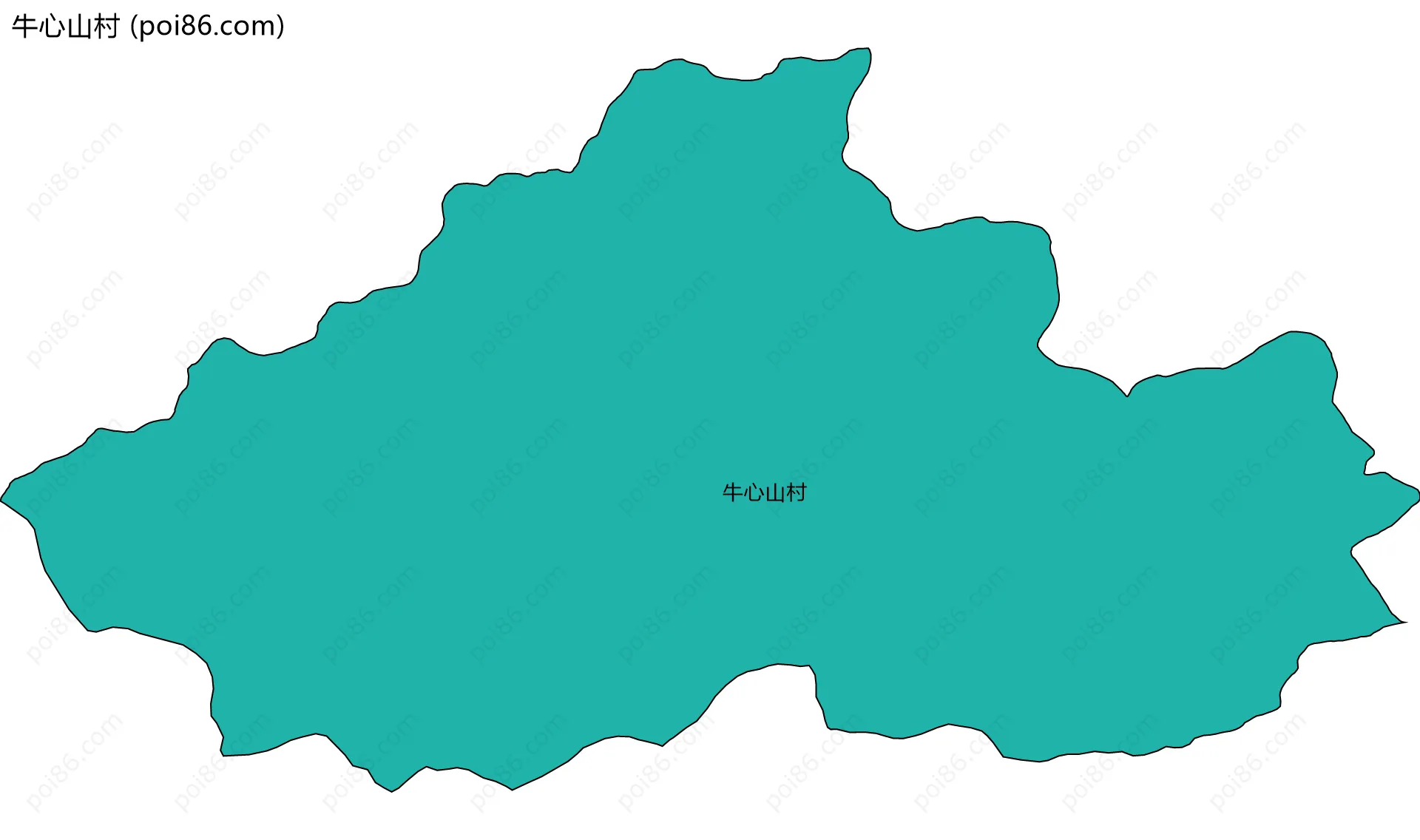 牛心山村边界地图