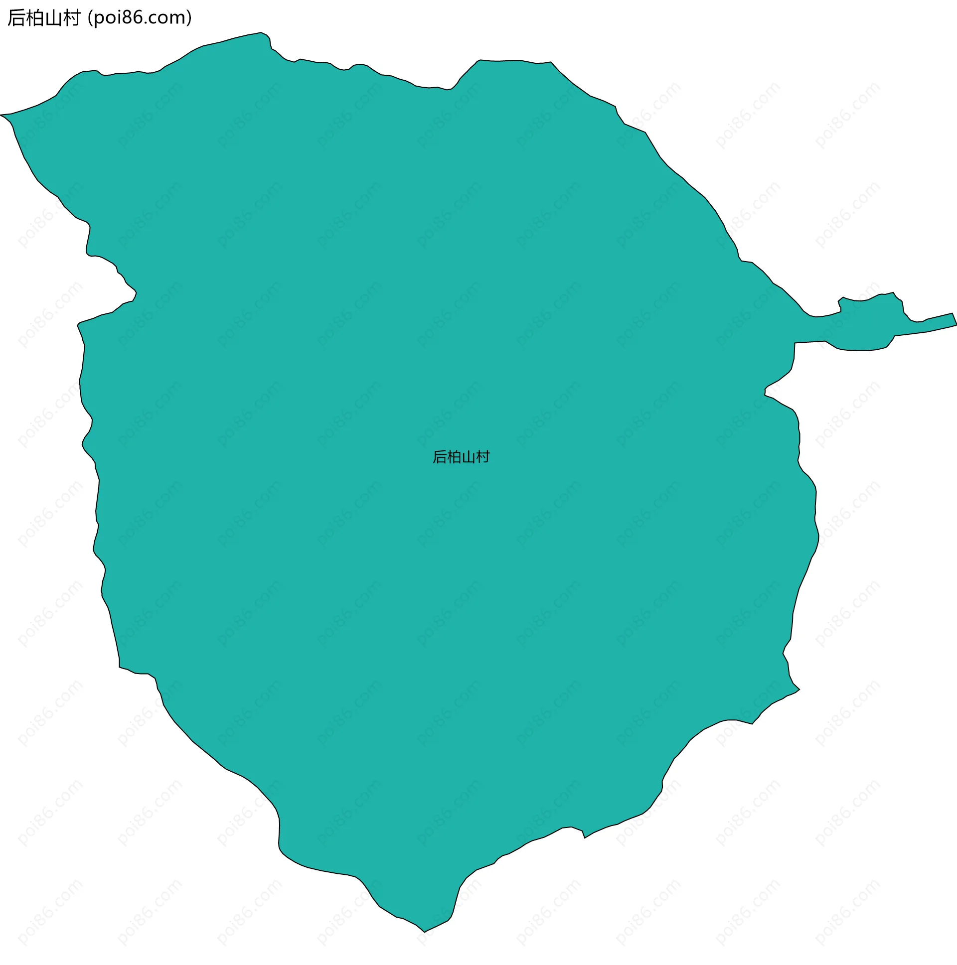 后柏山村边界地图