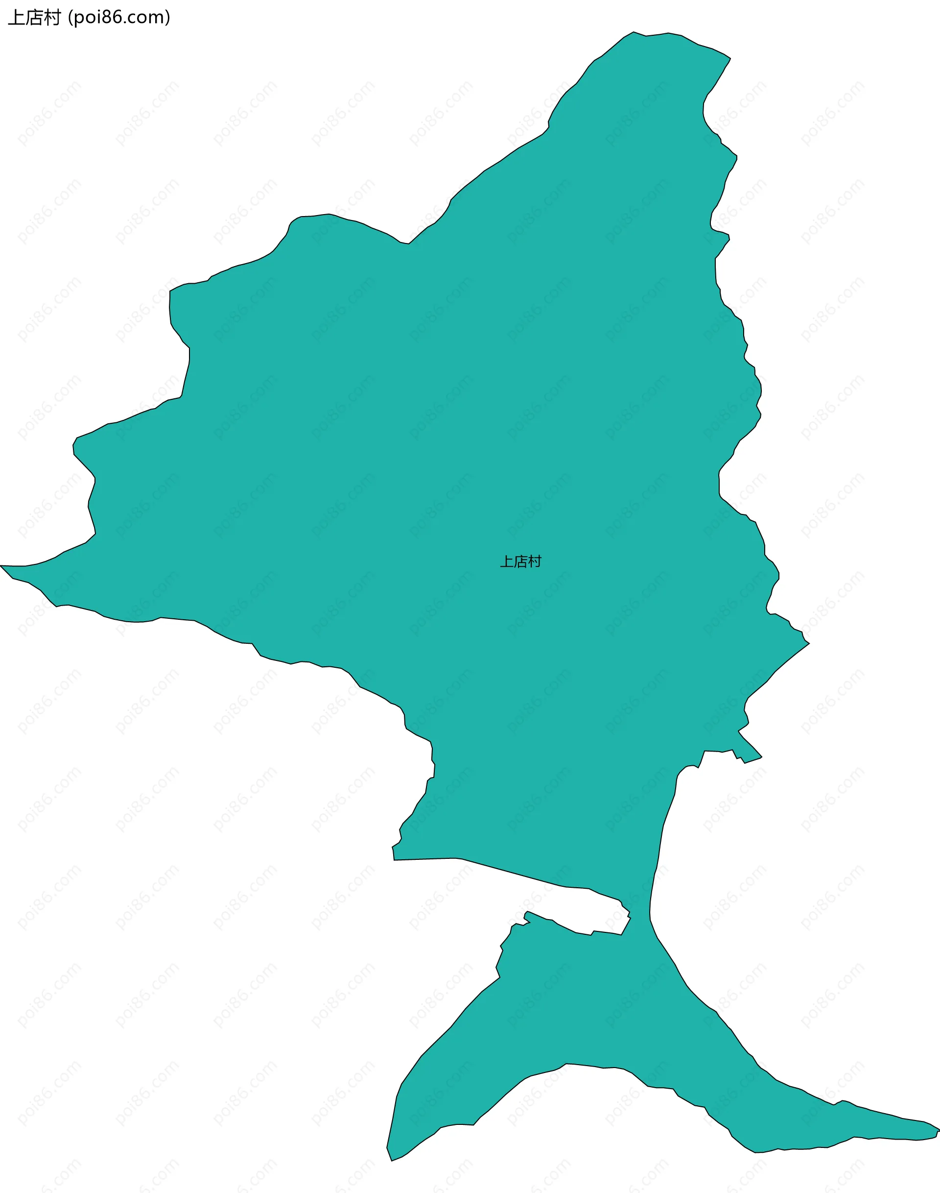 上店村边界地图