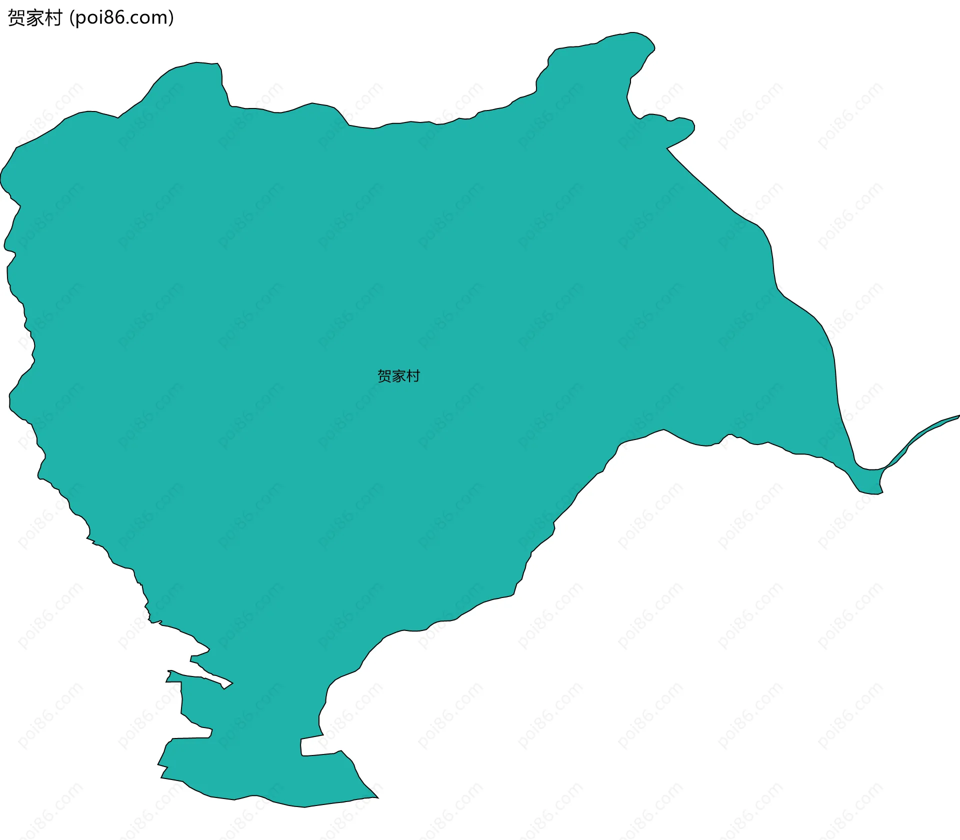 贺家村边界地图