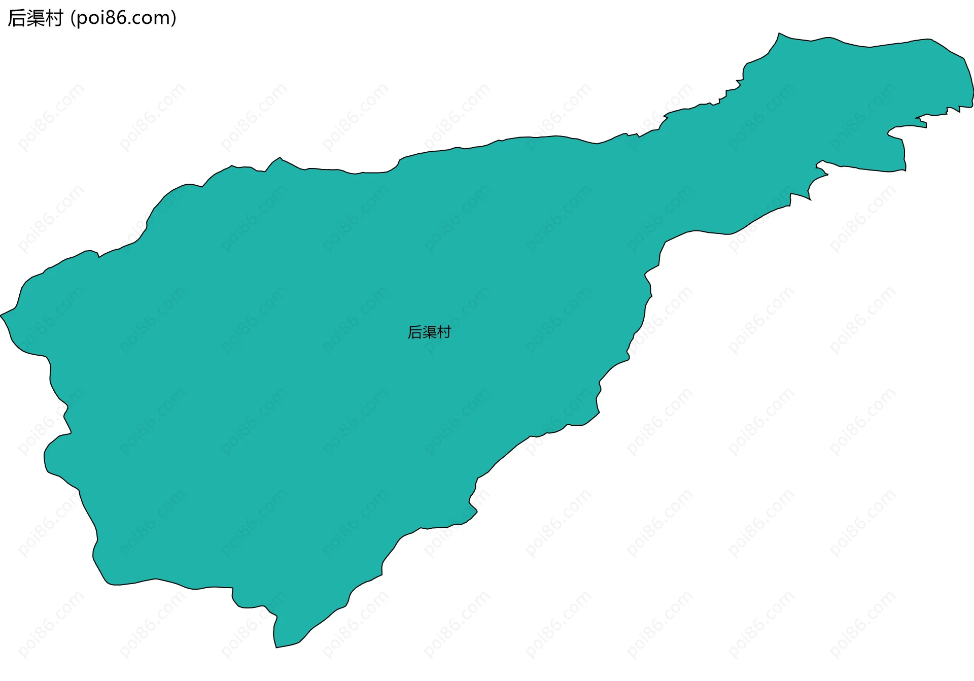 后渠村边界地图