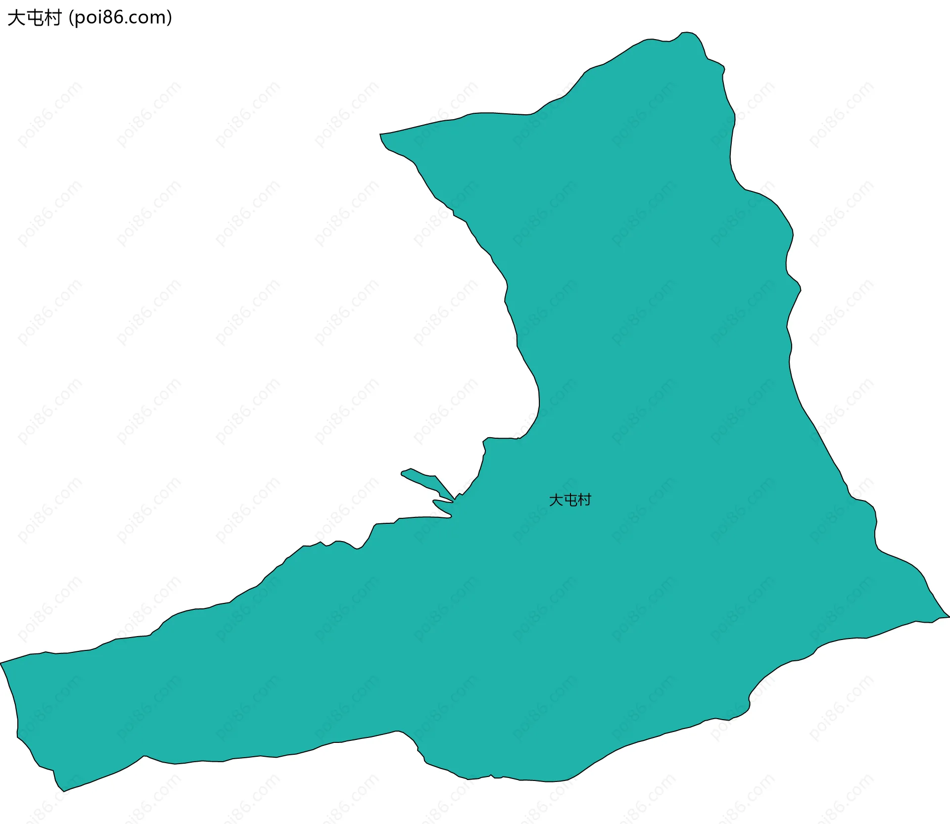 大屯村边界地图