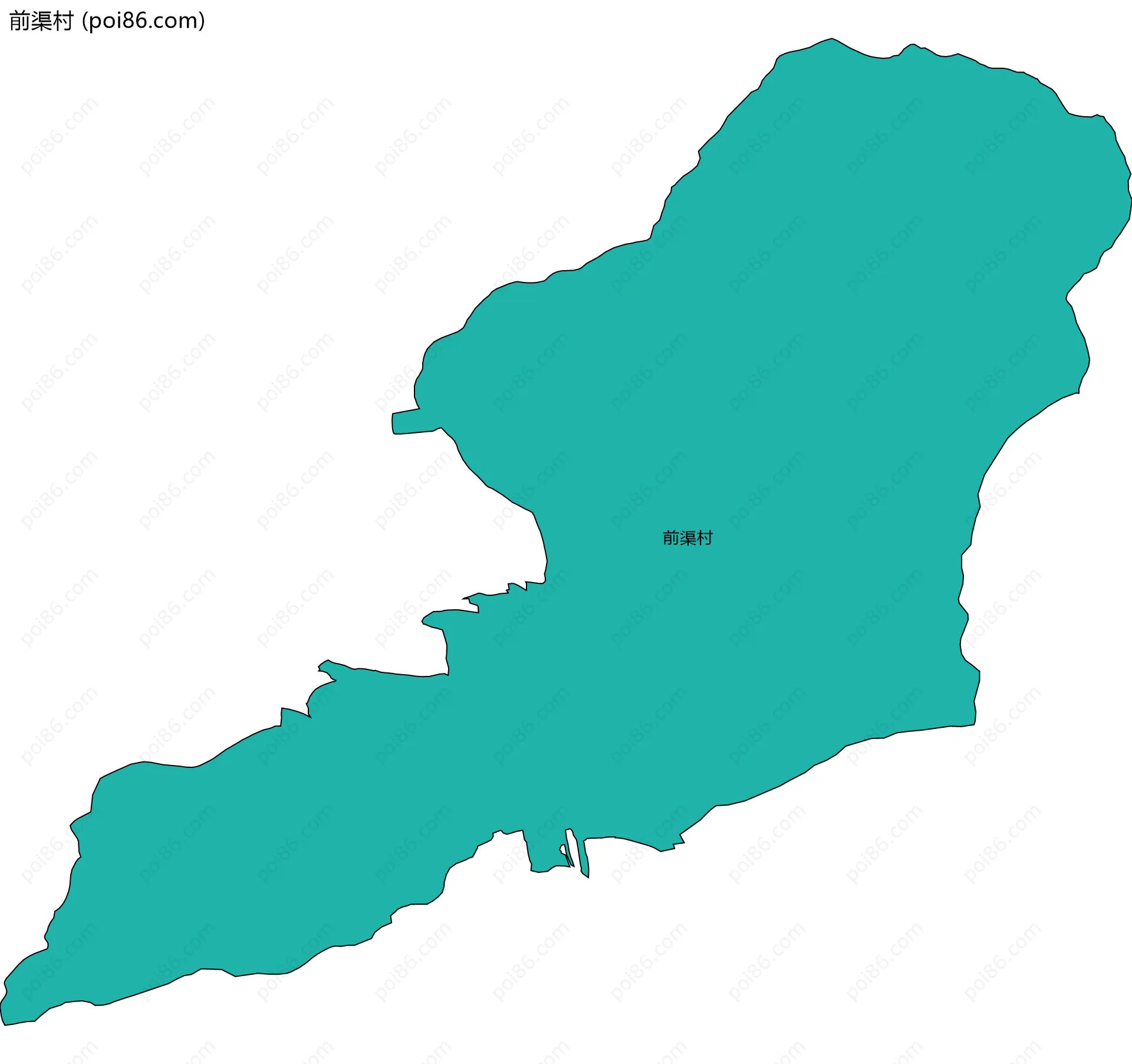 前渠村边界地图