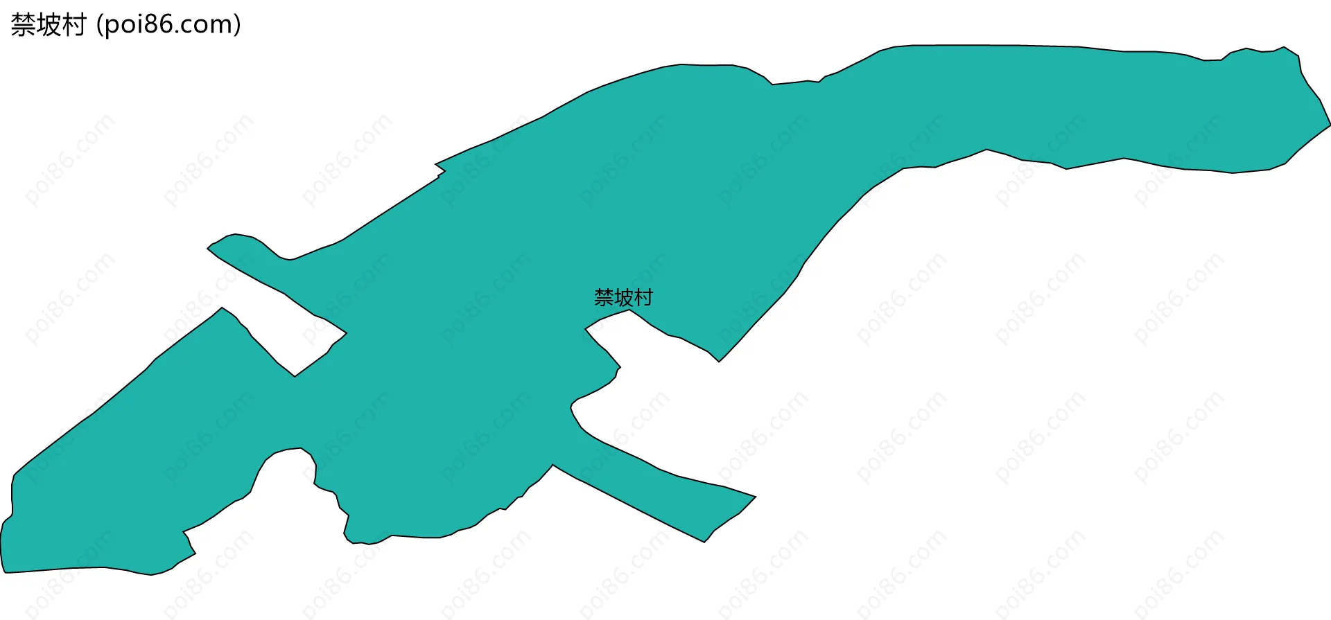 禁坡村边界地图