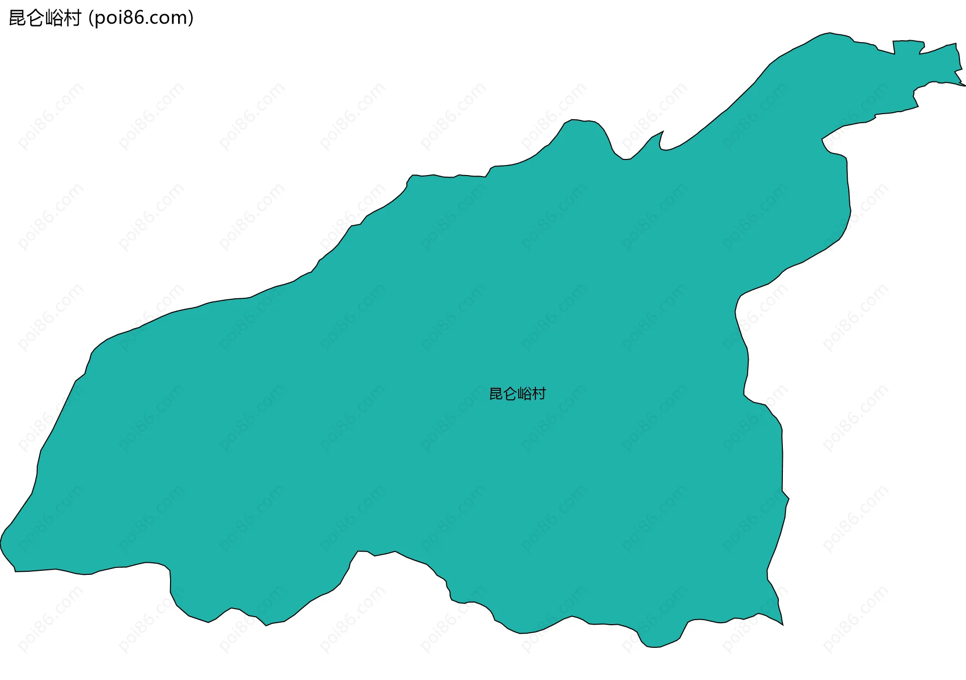 昆仑峪村边界地图