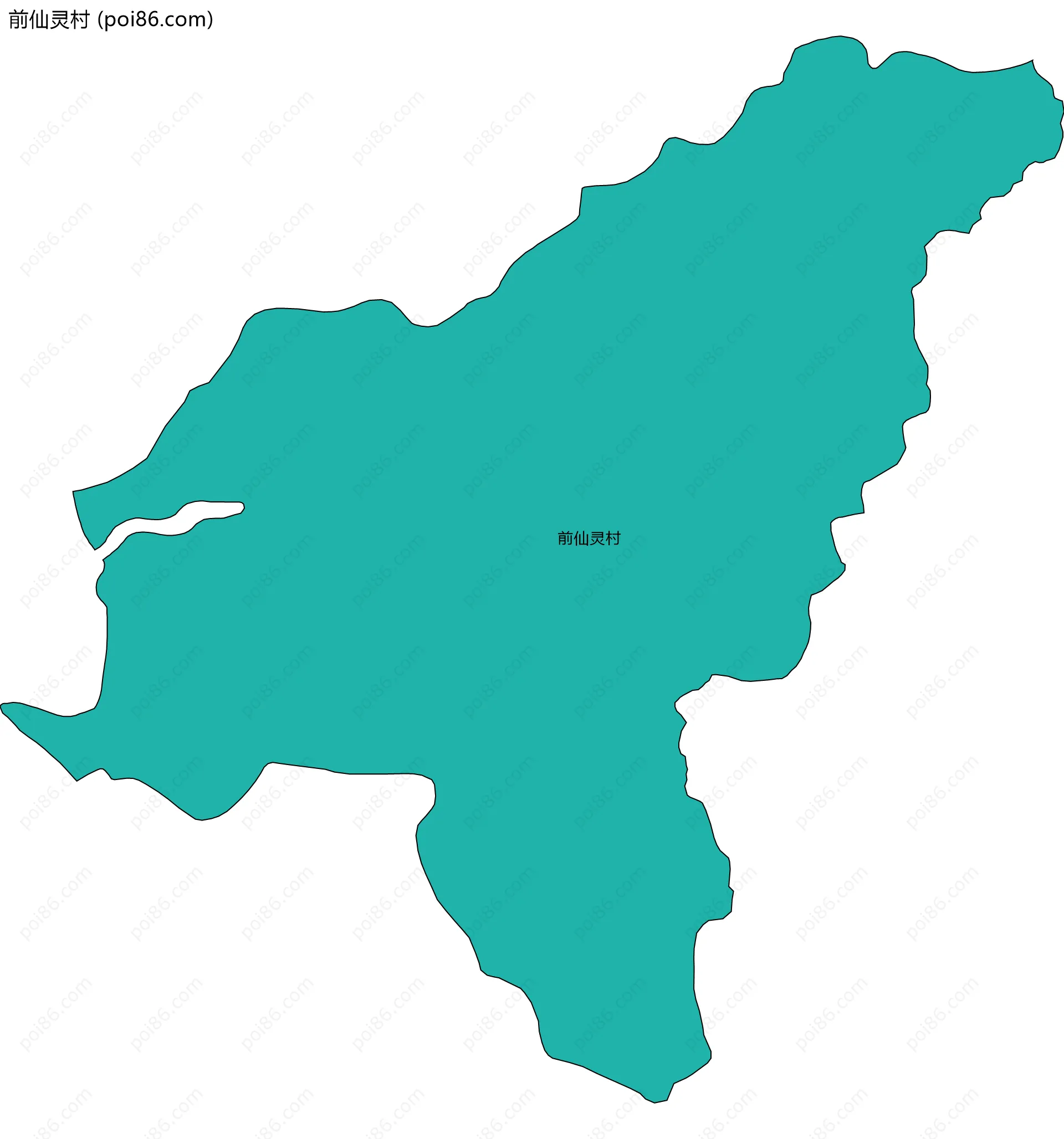 前仙灵村边界地图