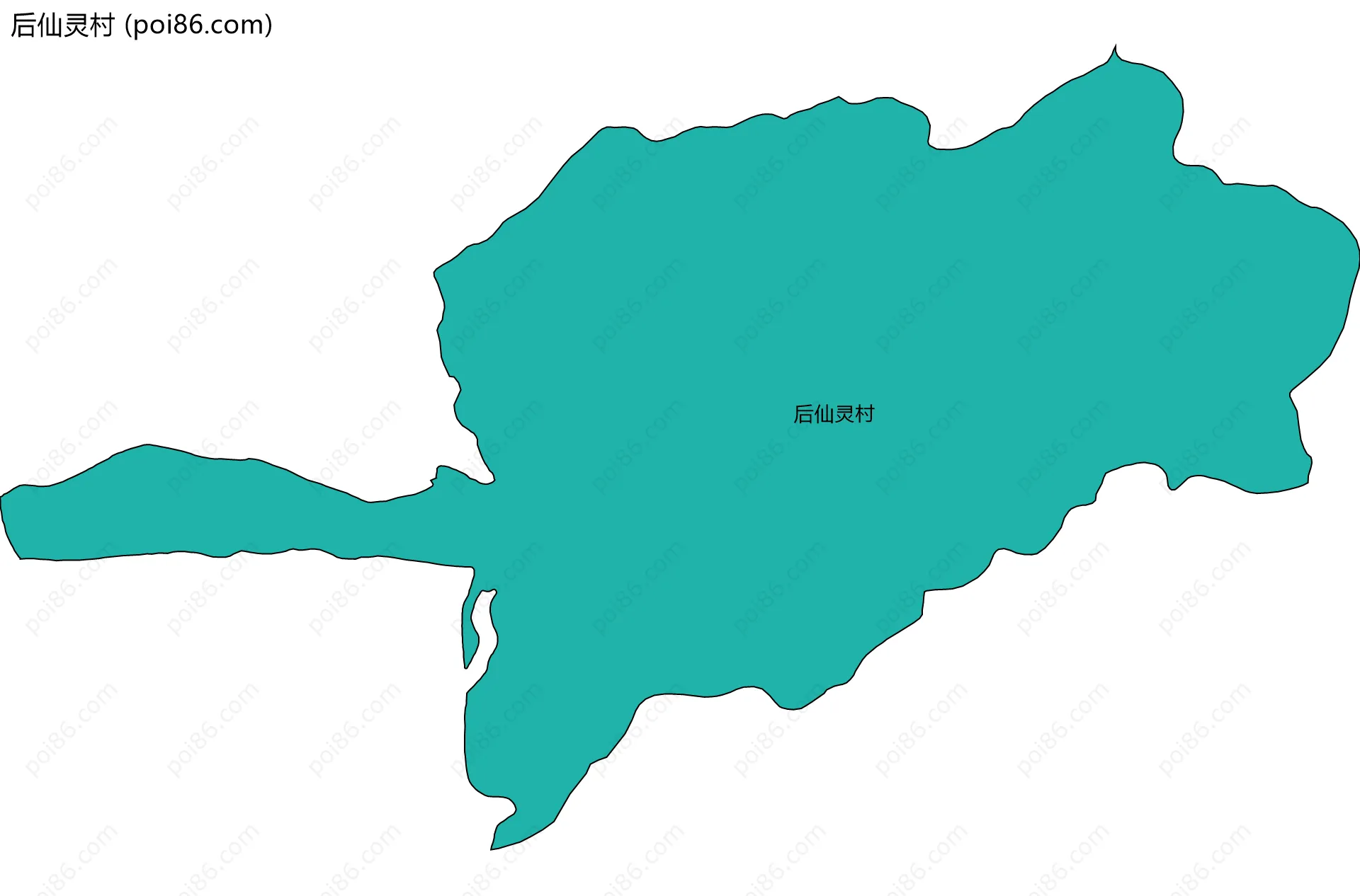 后仙灵村边界地图