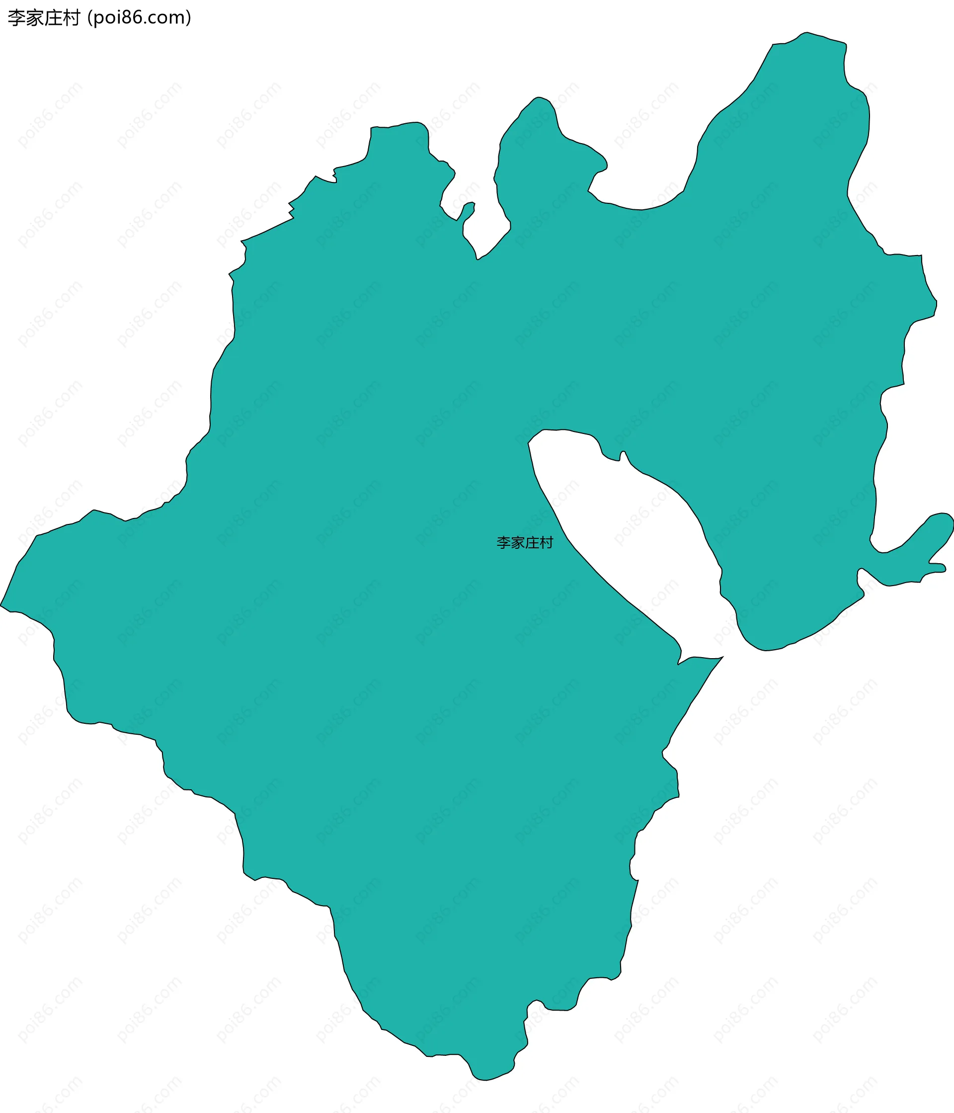 李家庄村边界地图