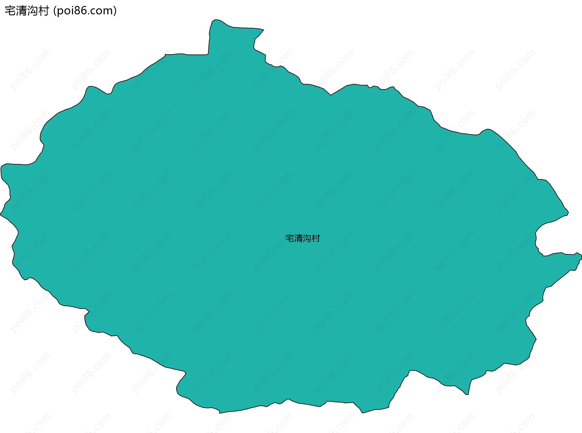 宅清沟村边界地图