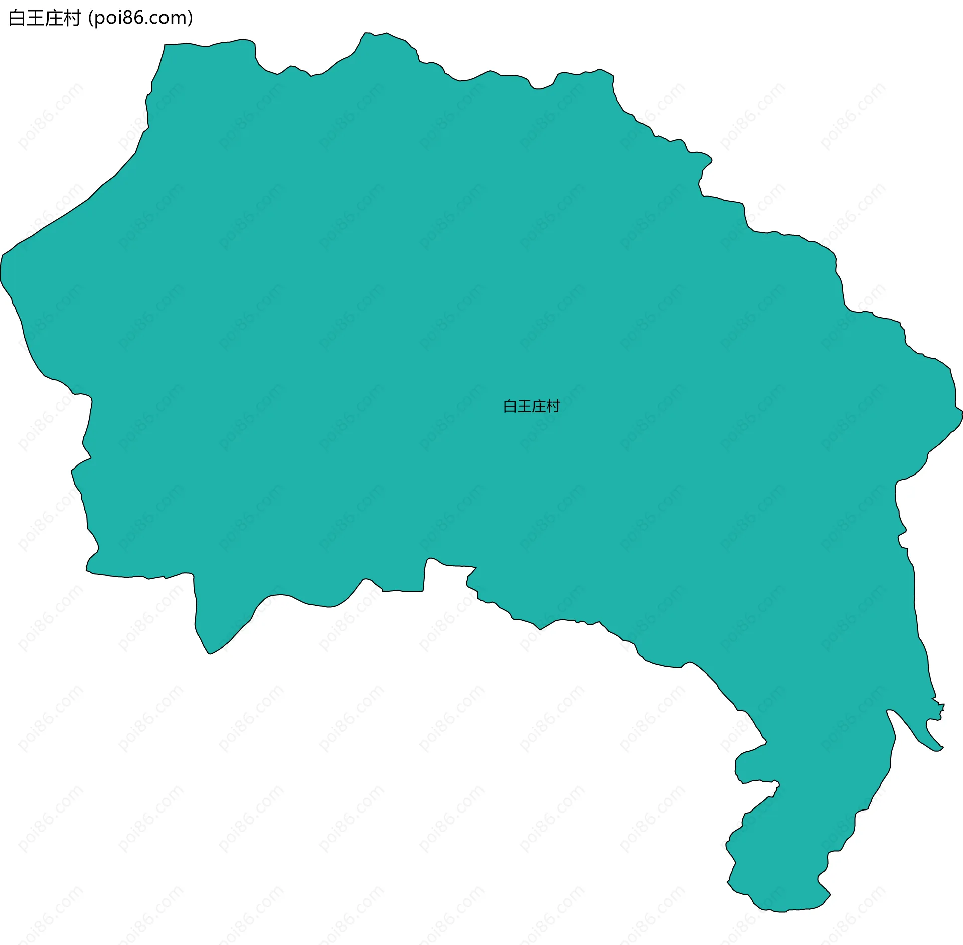 白王庄村边界地图