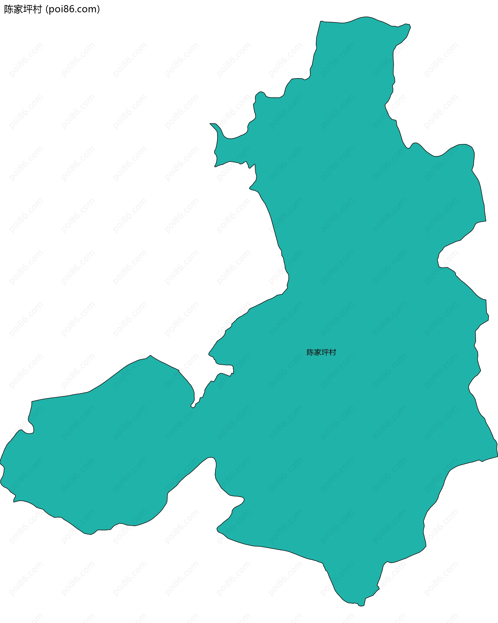 陈家坪村边界地图