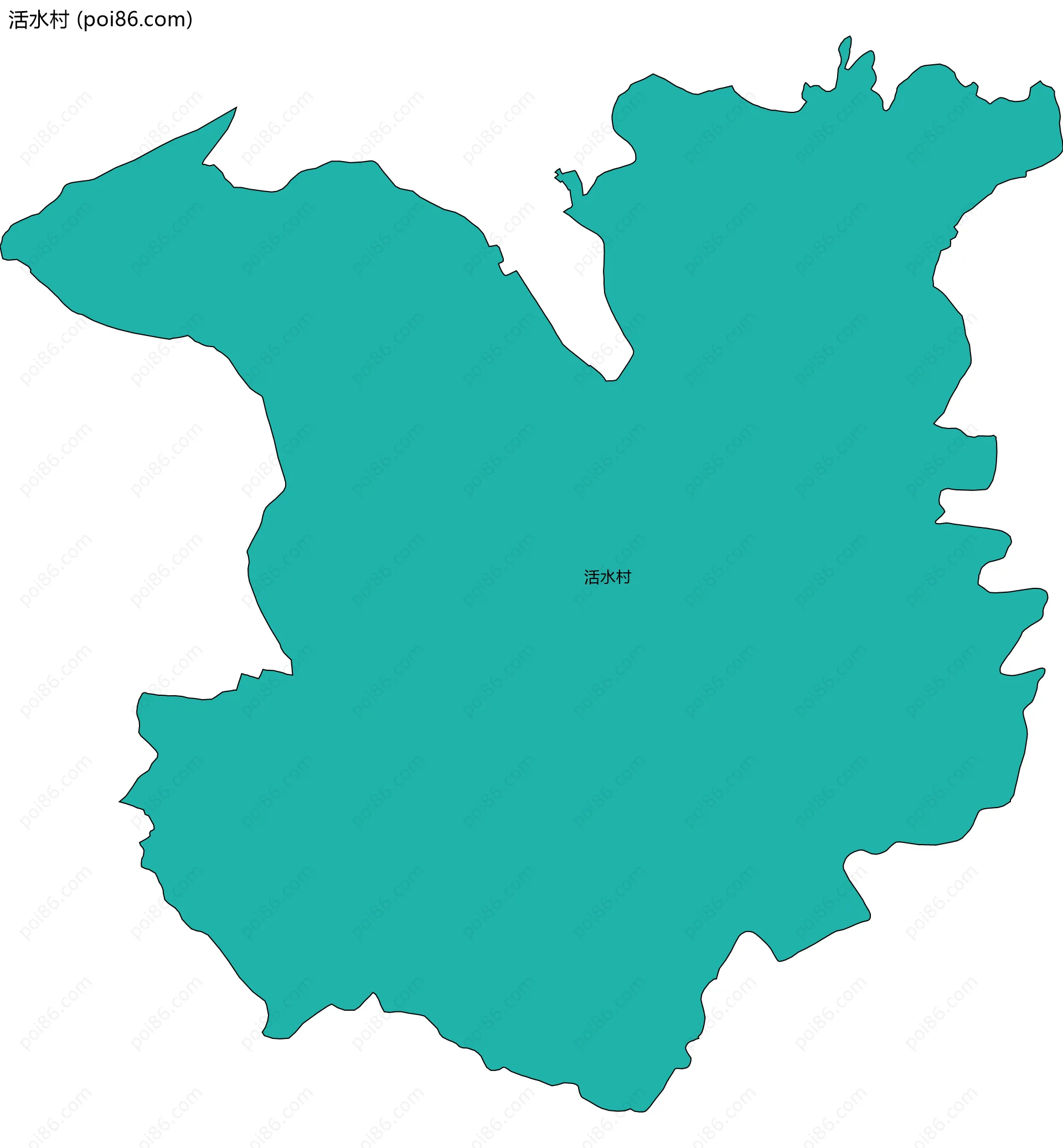 活水村边界地图