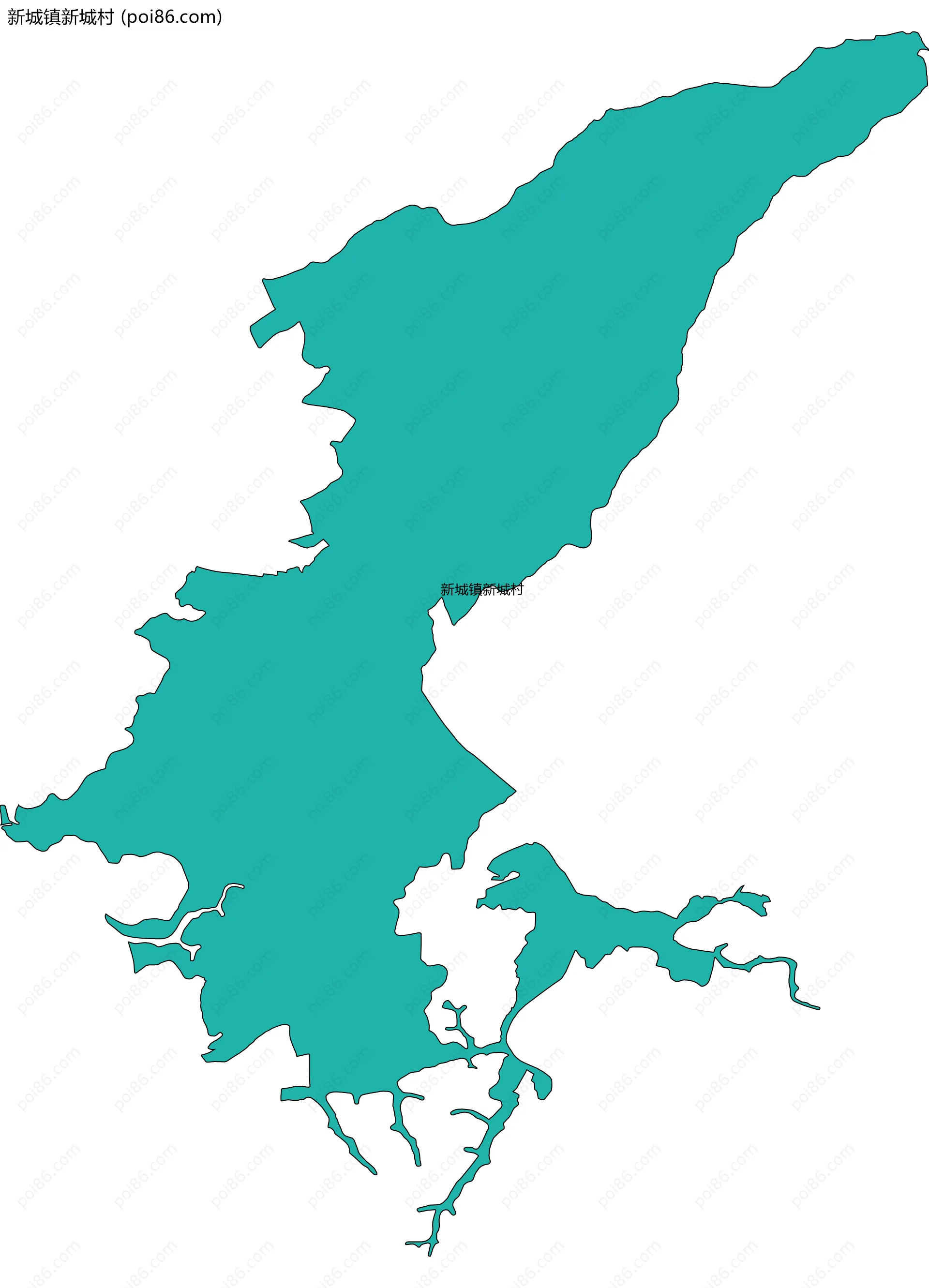 新城镇新城村边界地图