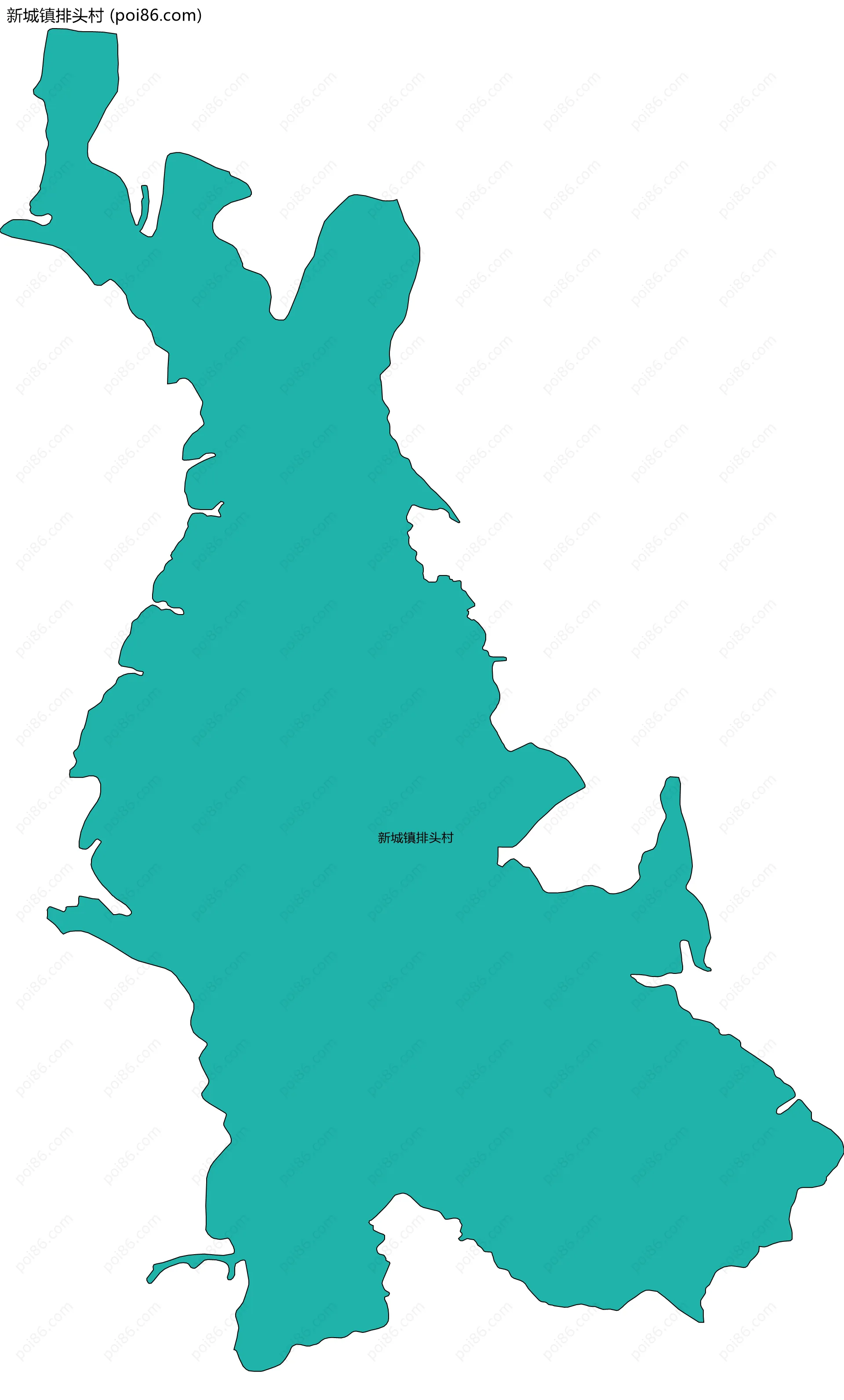 新城镇排头村边界地图