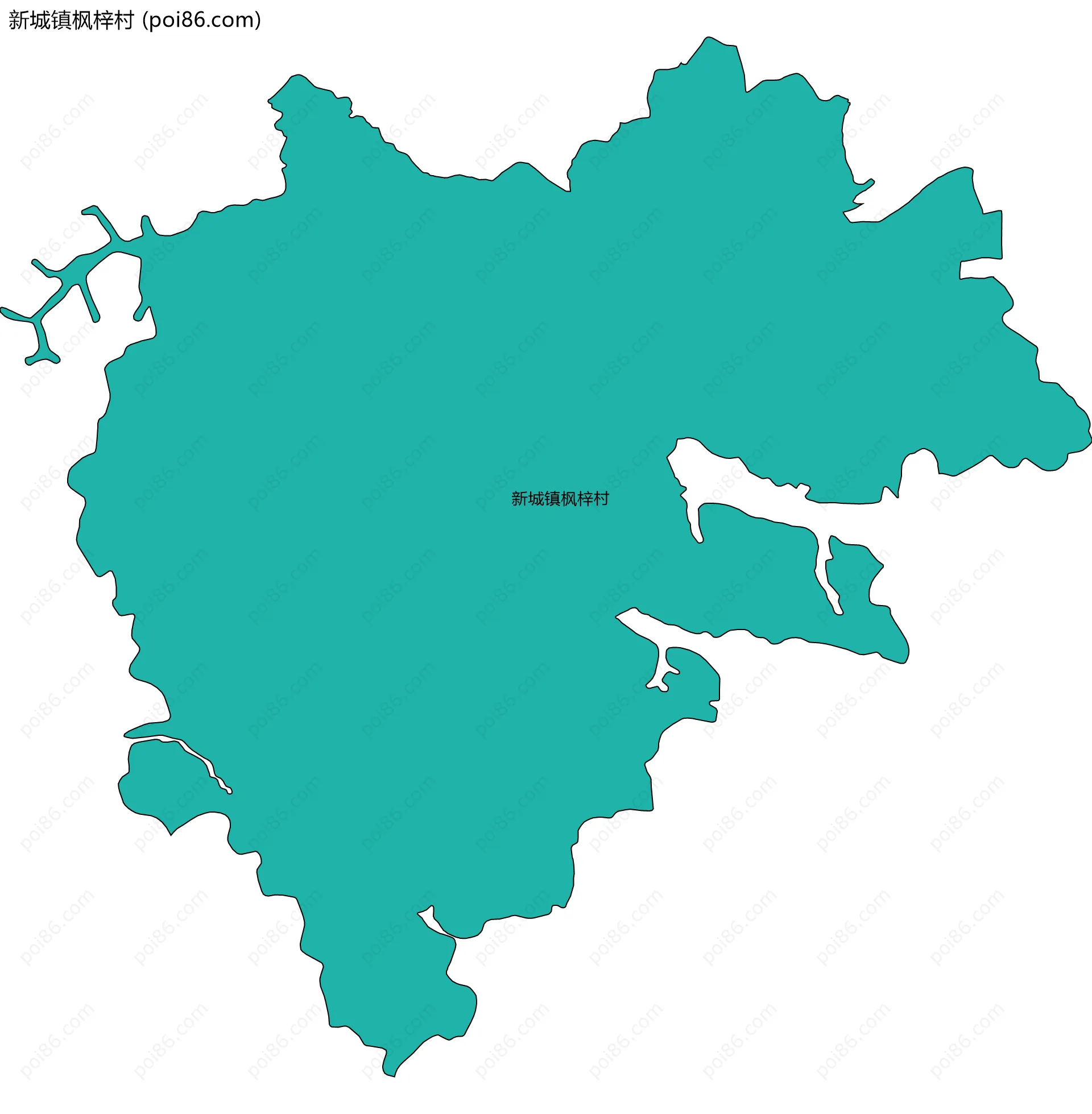新城镇枫梓村边界地图