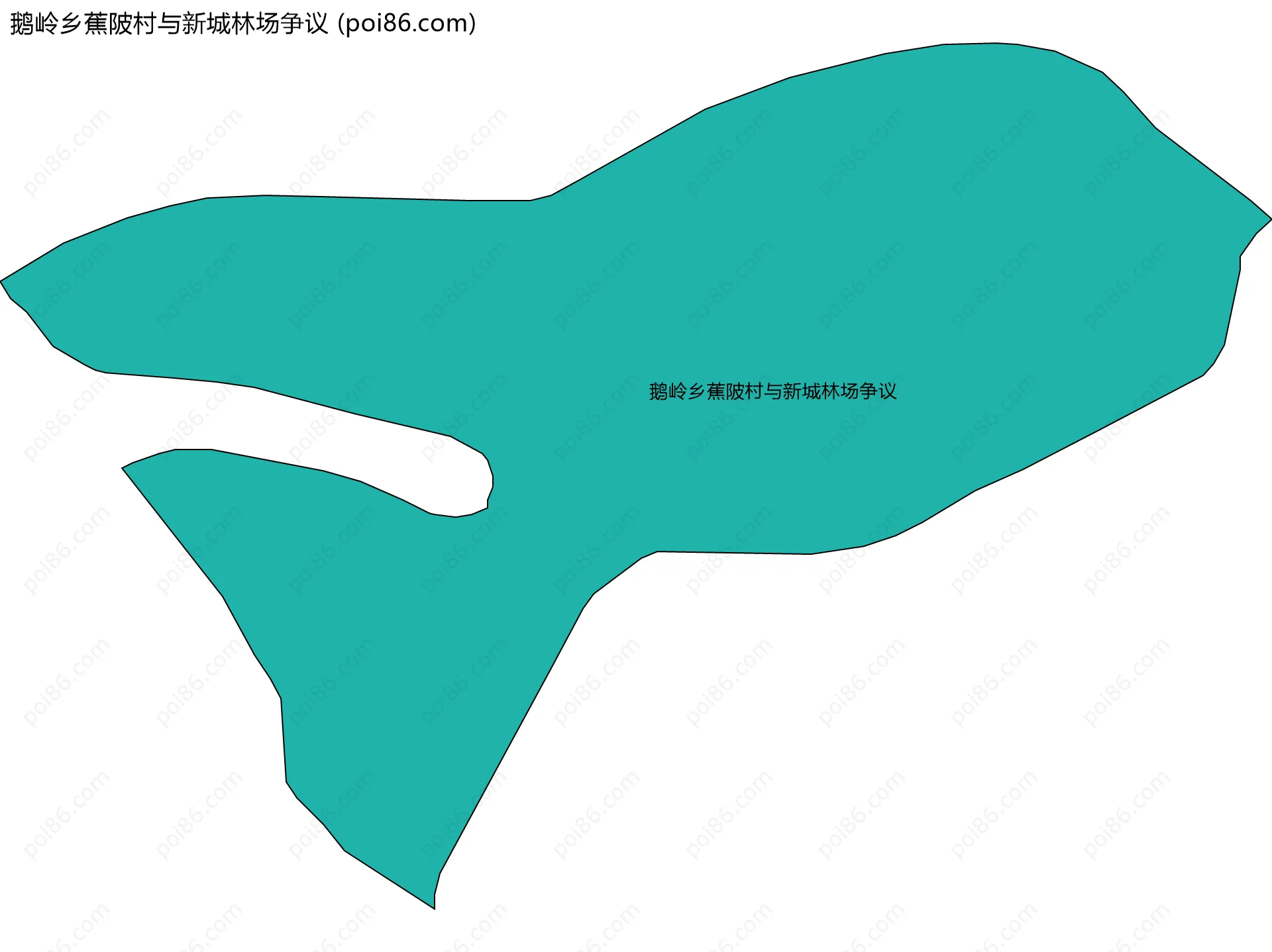 鹅岭乡蕉陂村与新城林场争议边界地图