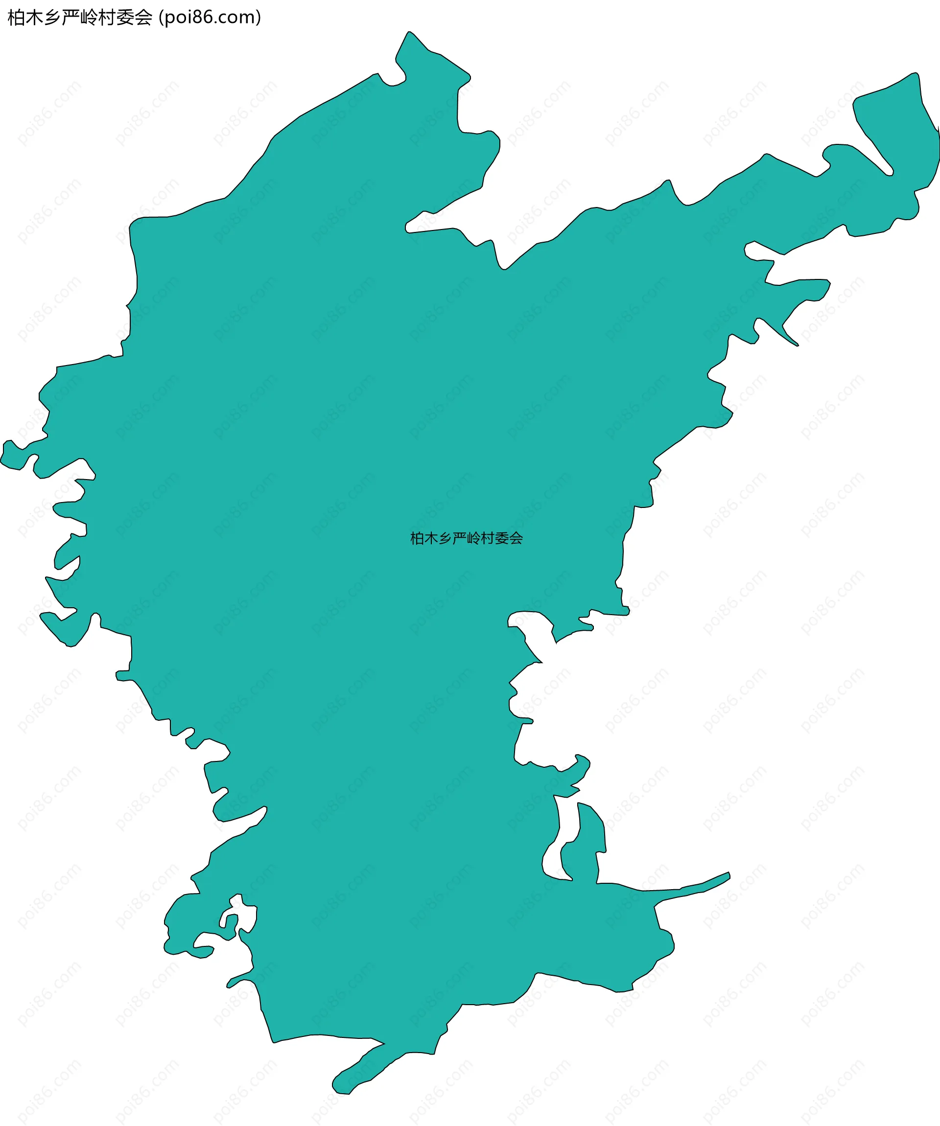 柏木乡严岭村委会边界地图