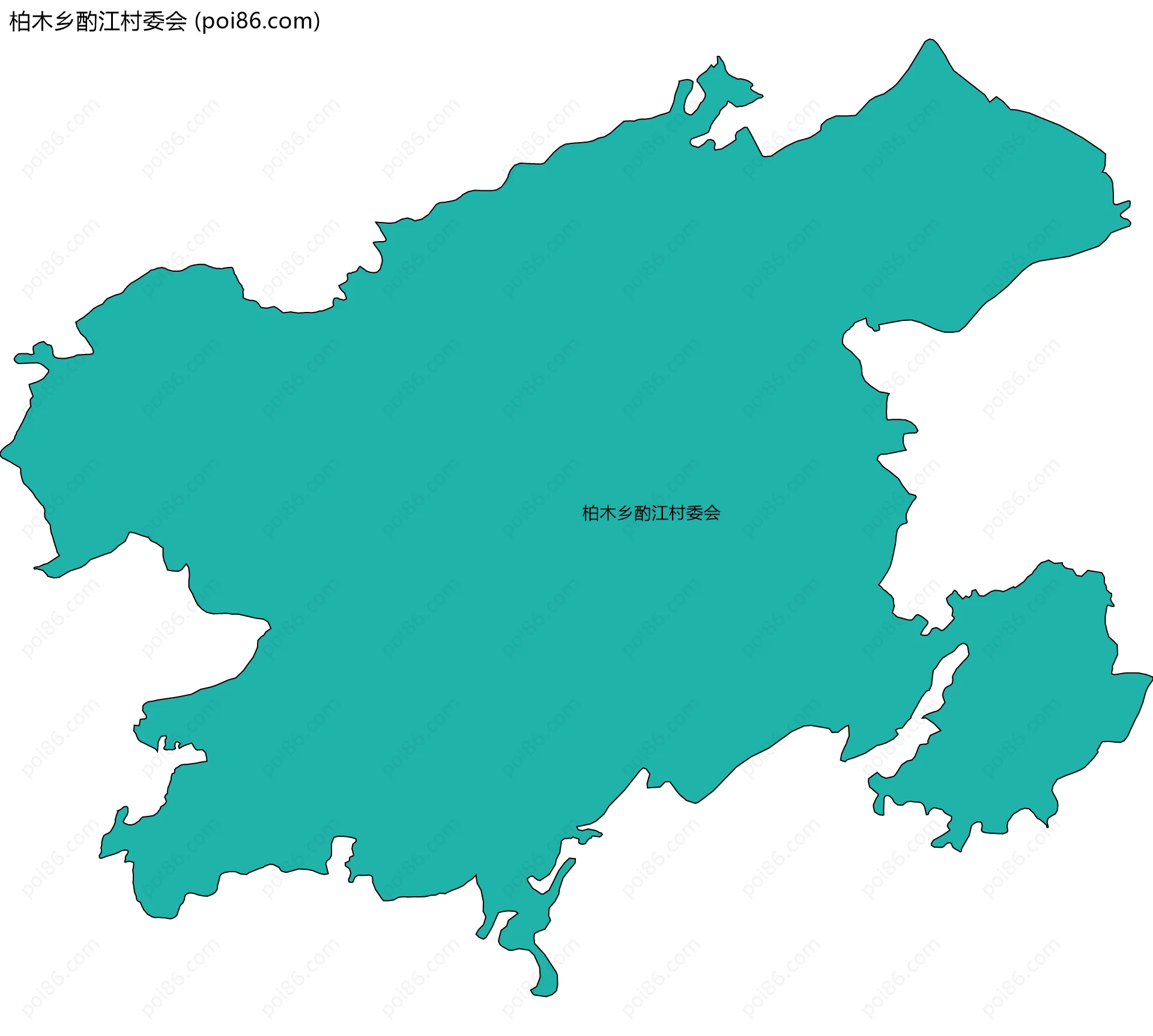 柏木乡酌江村委会边界地图